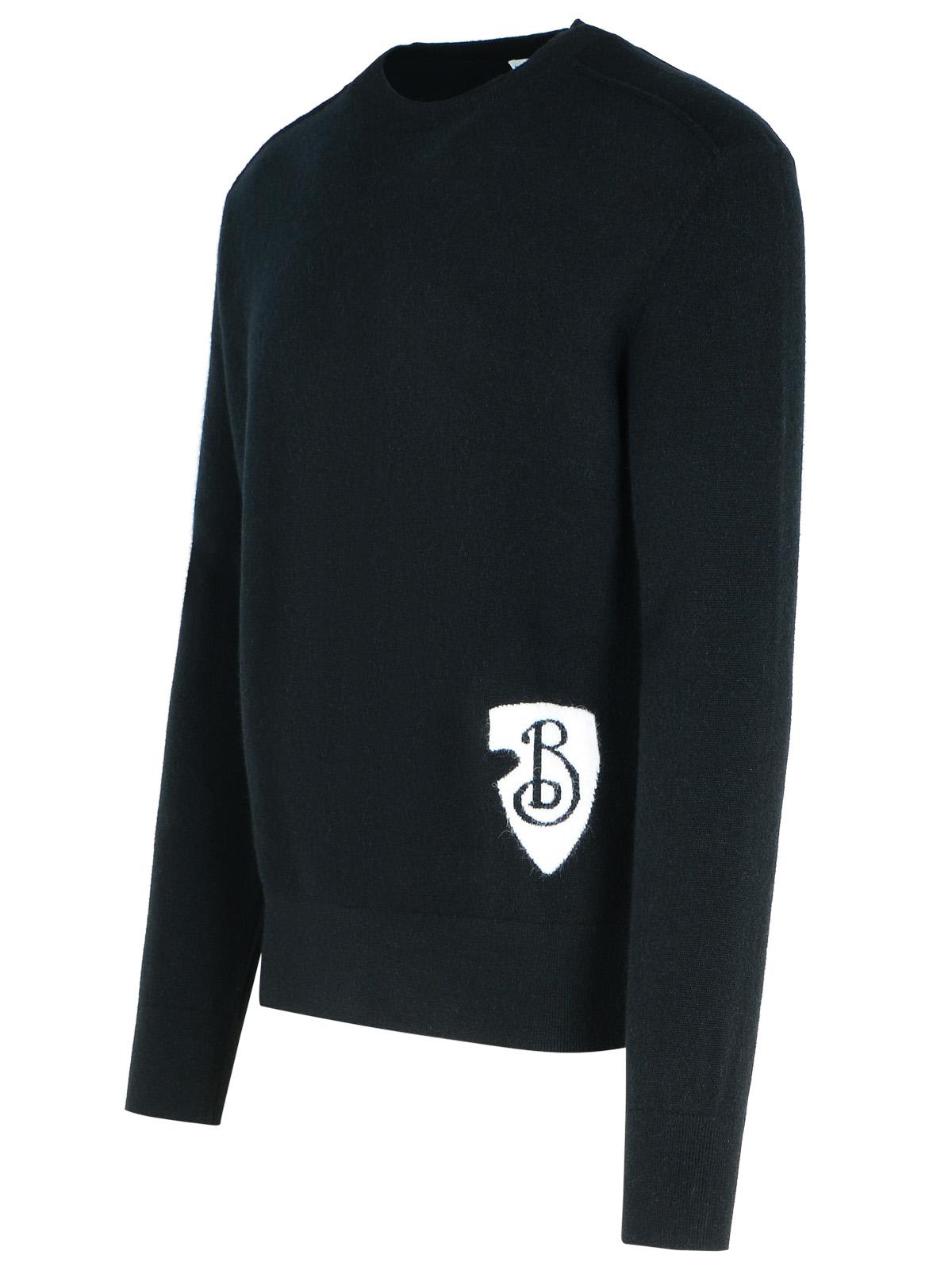 Shop Burberry Black Alpaca Blend Sweatshirt