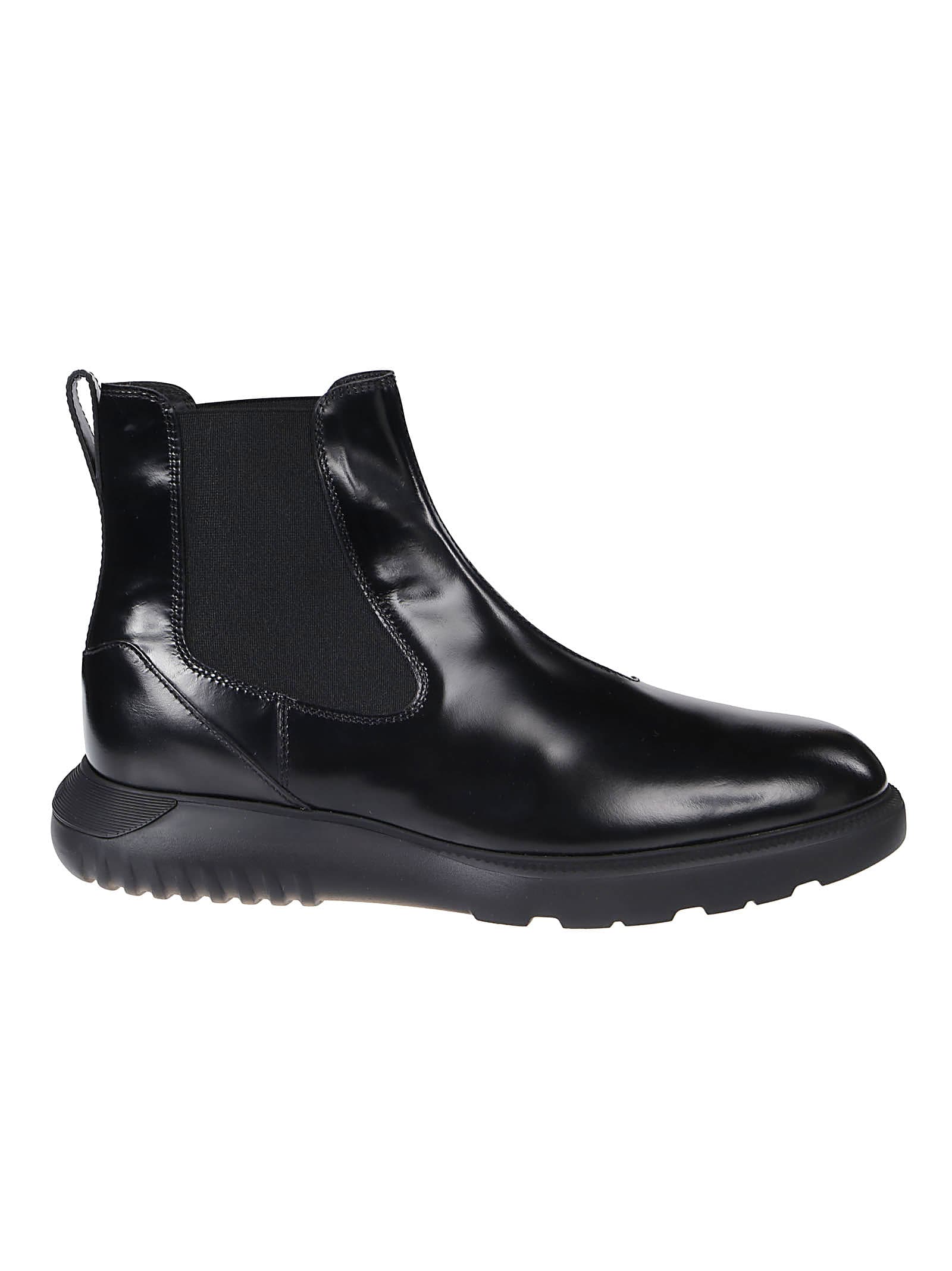 Hogan H600 Chelsea Ankle Boots In Nero