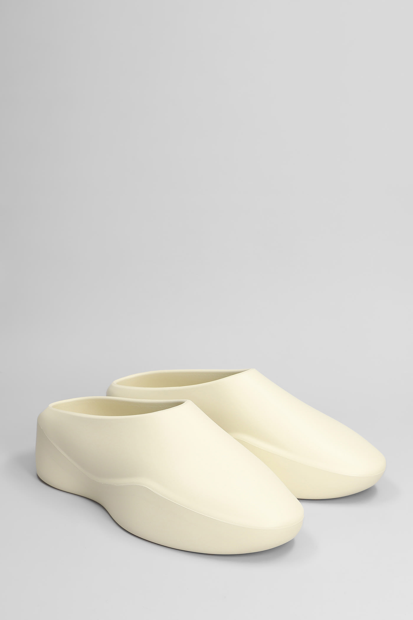 Shop Fear Of God Eva Runner Slipper-mule In Beige Rubber/plasic