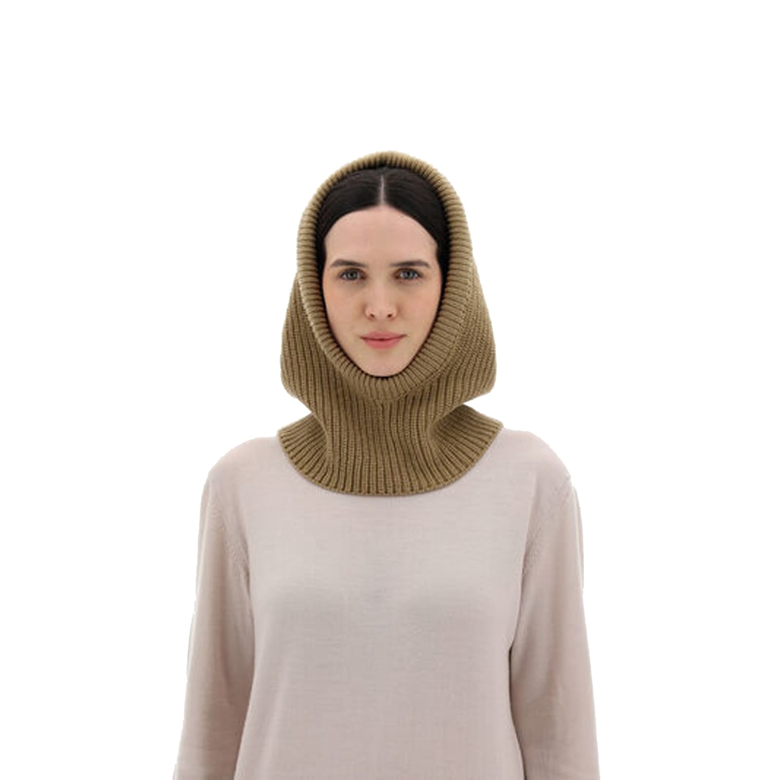 Herno Wool Balaclava Hat Women In Brown