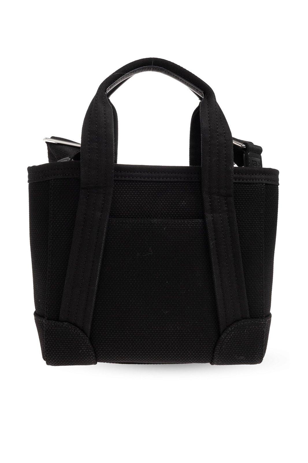 Shop Kenzo Logo Patch Strapped Shoulder Bag  In Black