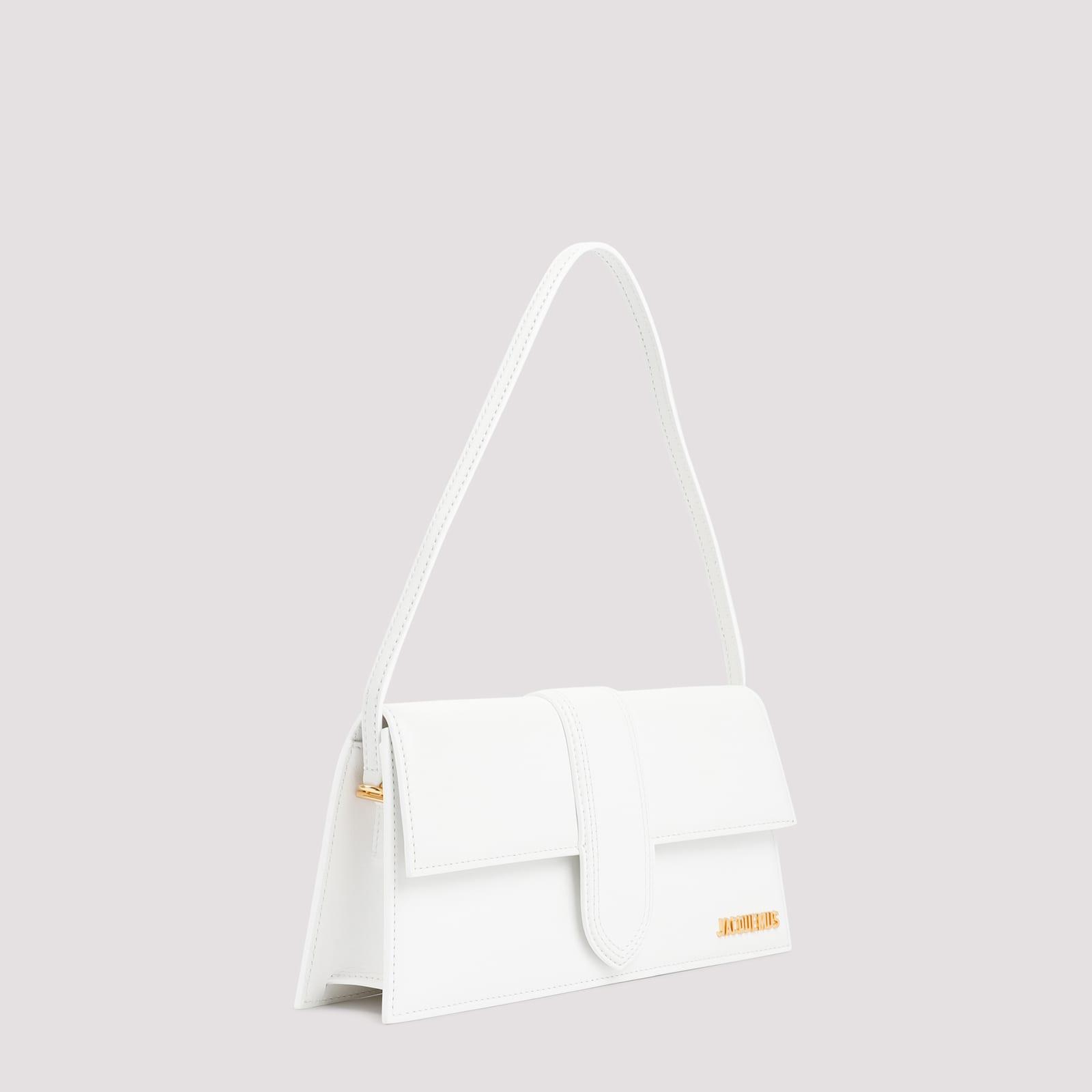 Shop Jacquemus Le Bambino Long Shoulder Bag In White