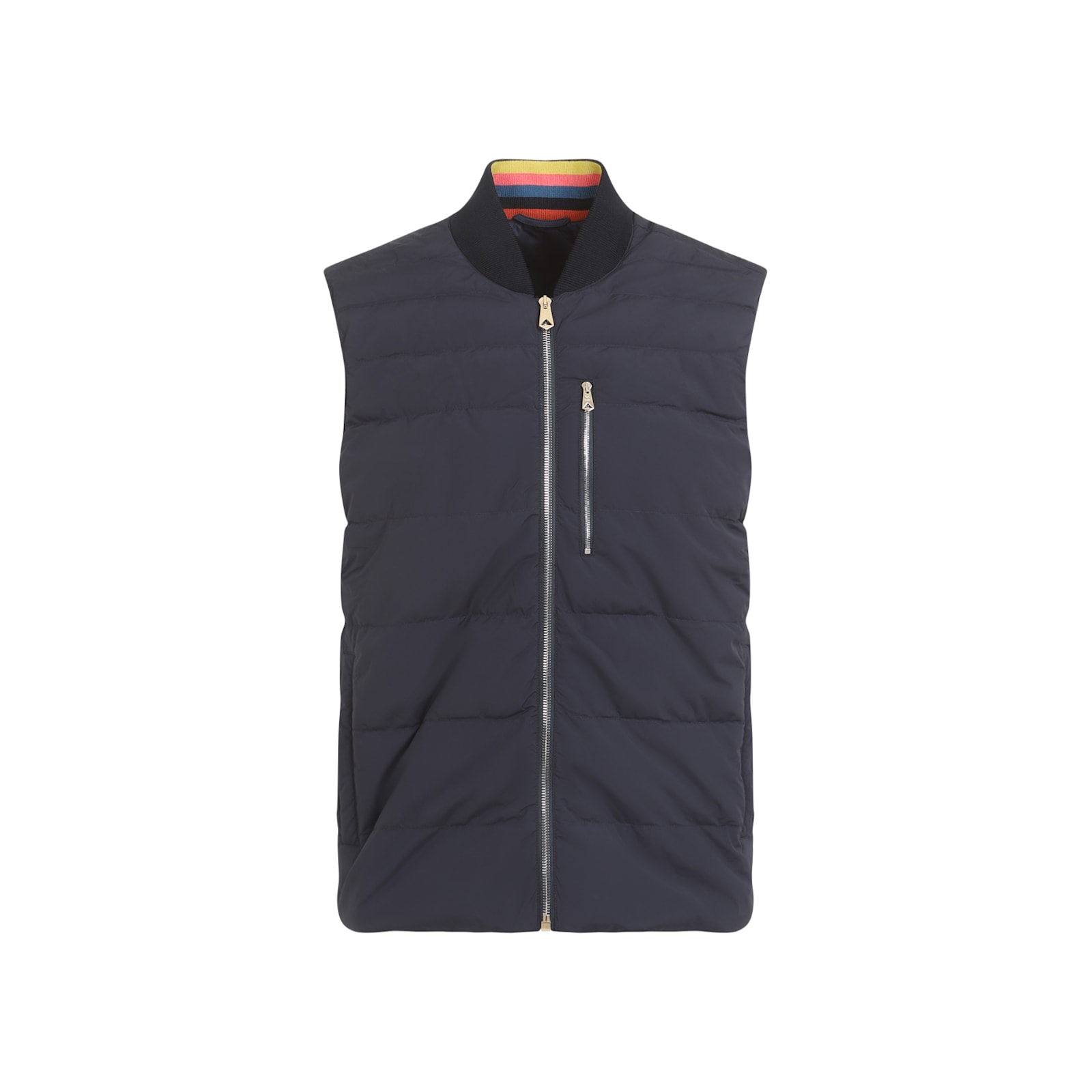 Shop Paul Smith Hybrid Down Gilet In Navy