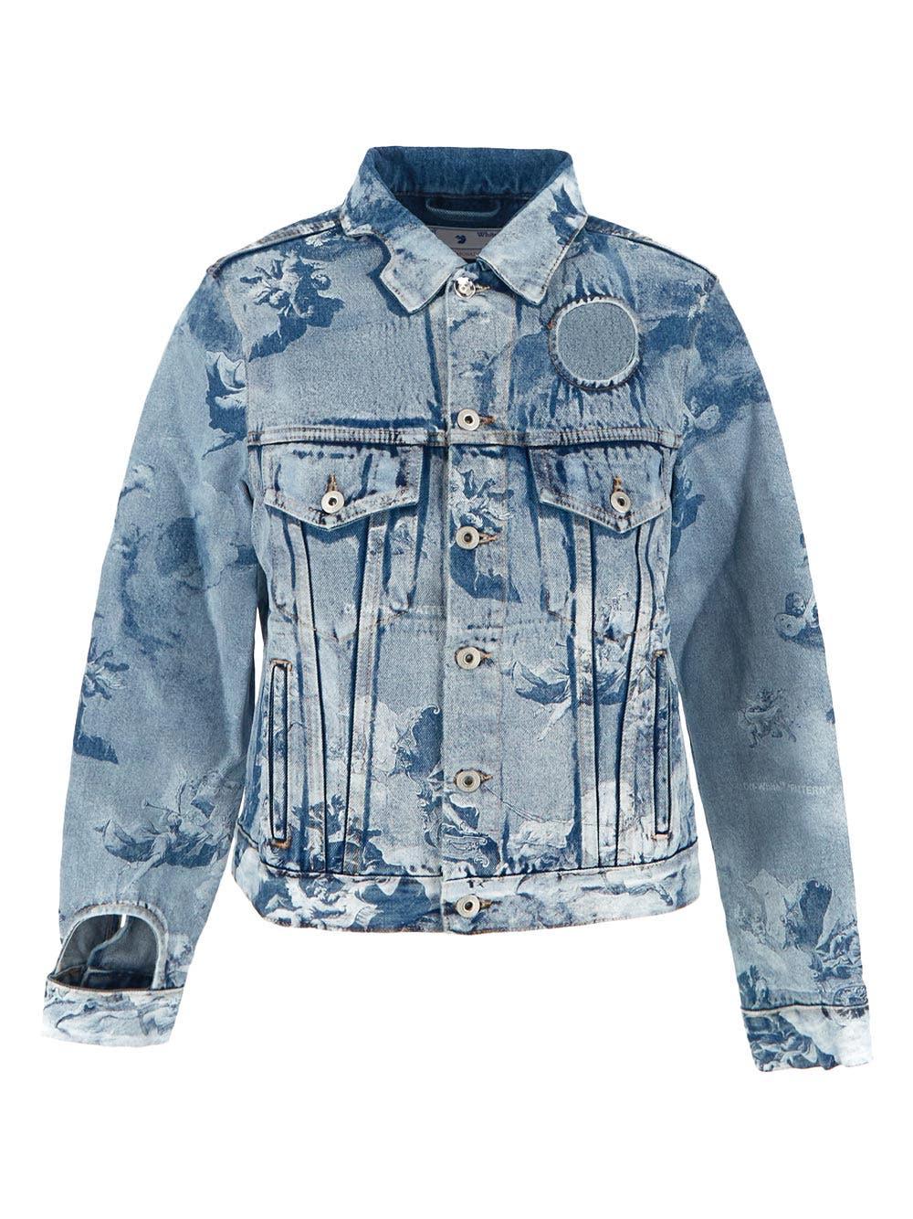 Off-White c/o Virgil Abloh Wave Off Denim Utility Shirt Jacket in Blue for  Men