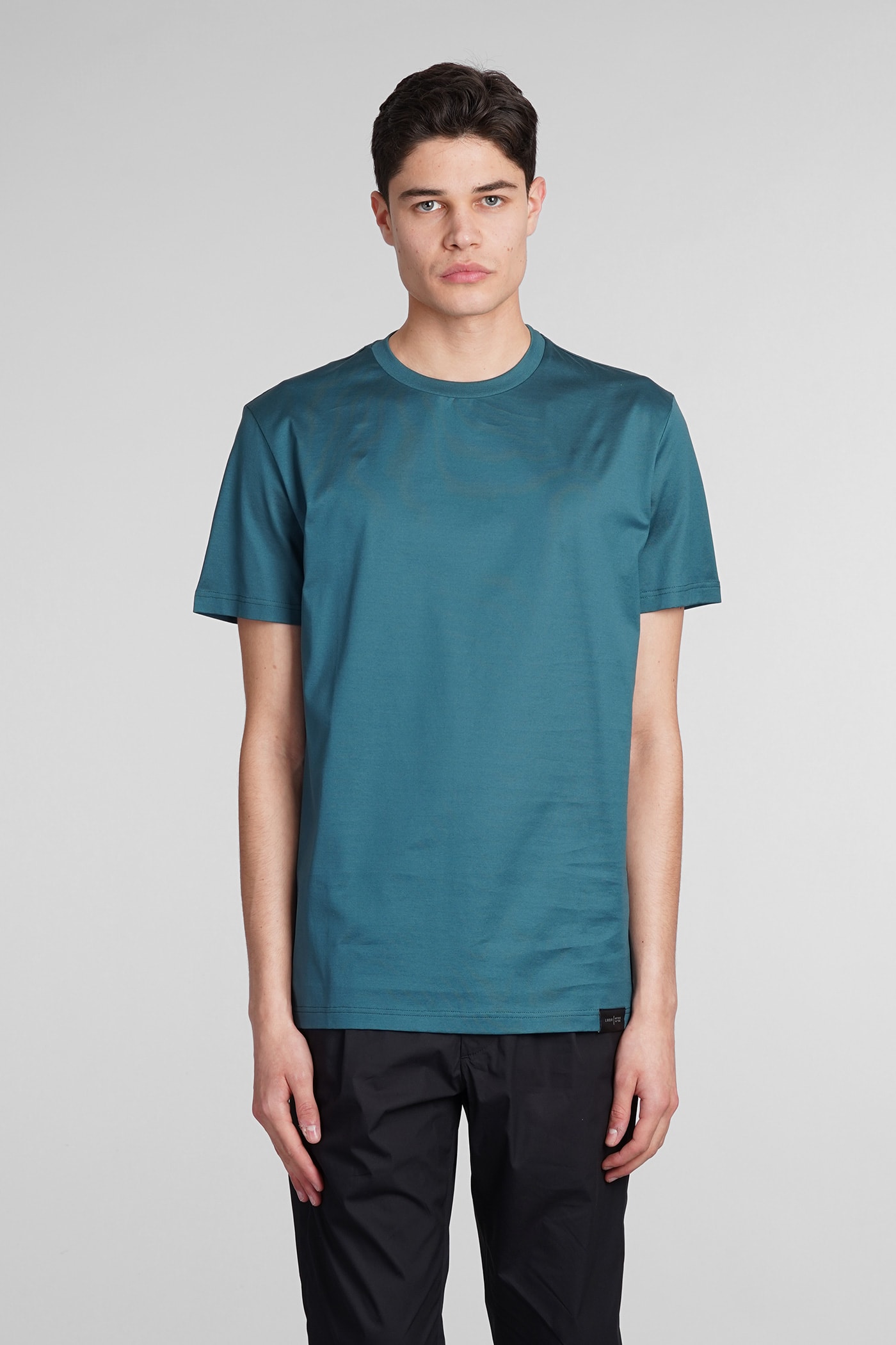 B134 Basic T-shirt In Green Cotton