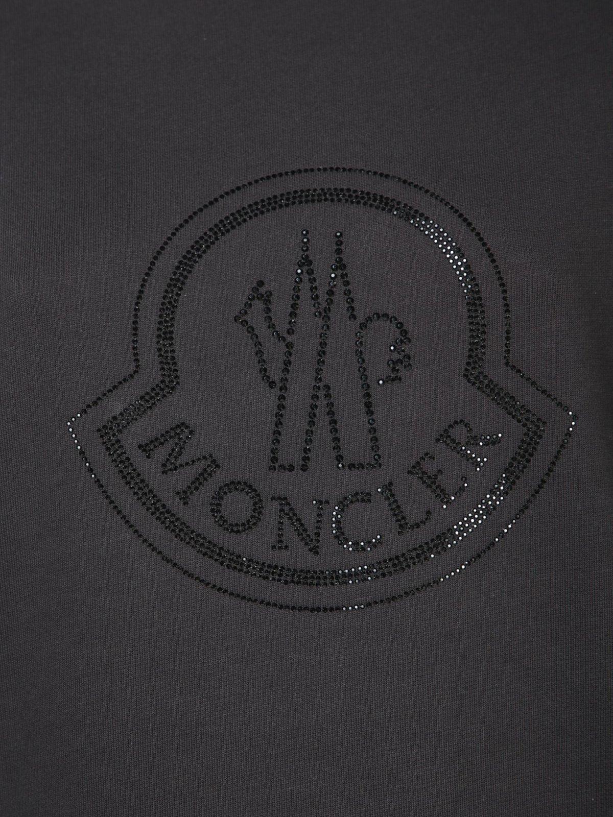 MONCLER LOGO EMBELLISHED CREWNECK SWEATSHIRT 