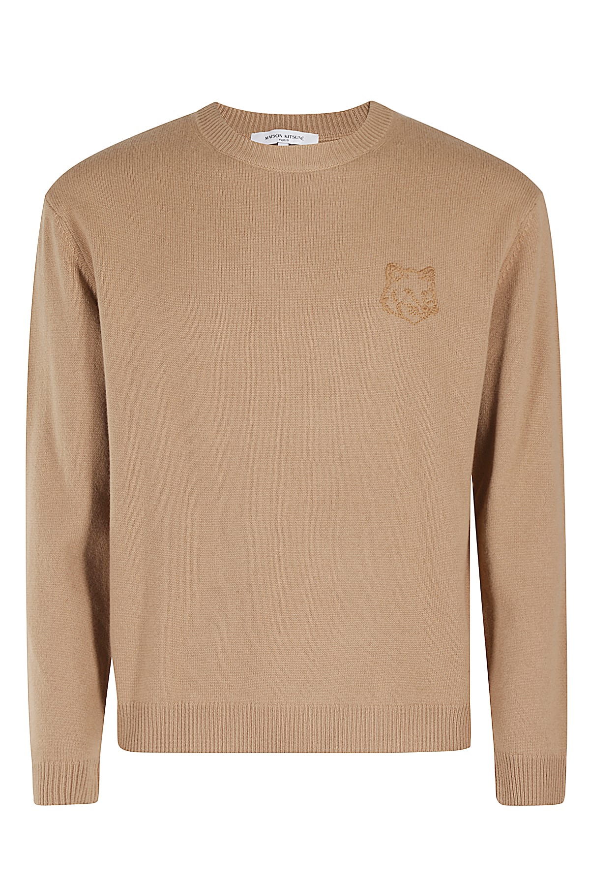 MAISON KITSUNÉ BOLD FOX HEAD EMBROIDERED JUMPER 