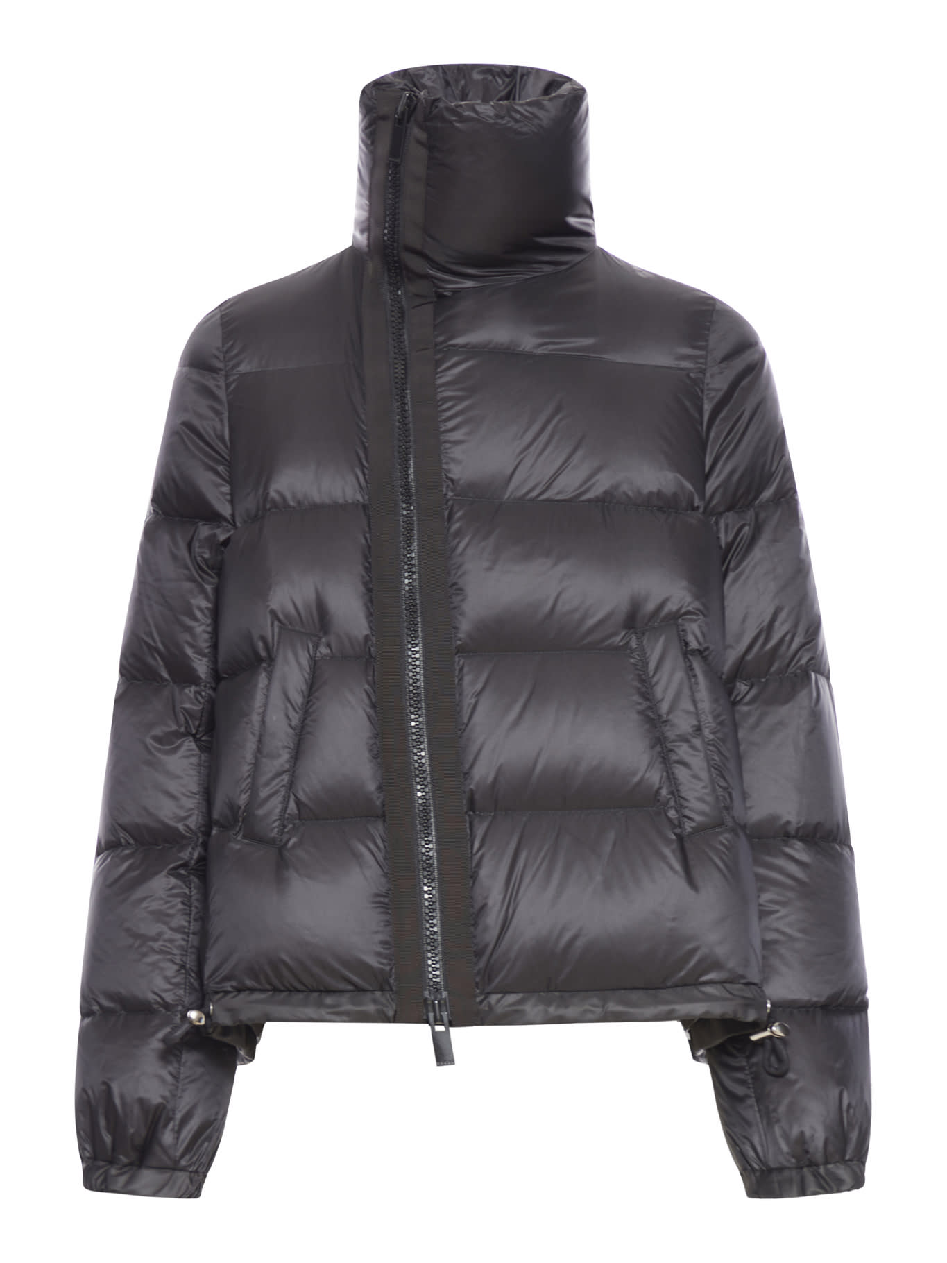 Shop Sacai Black Down Jacket