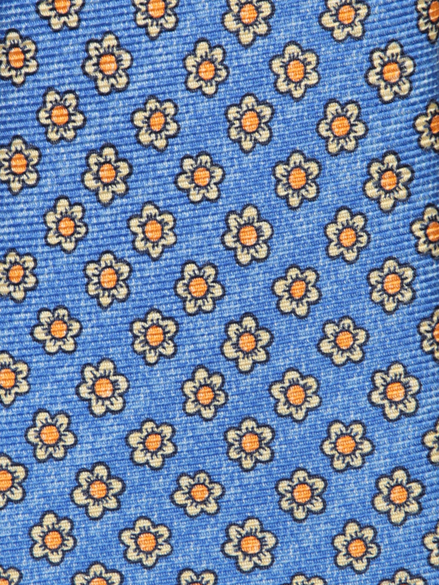 Kiton Micro Pattern Blue Diamond Tie In Blue