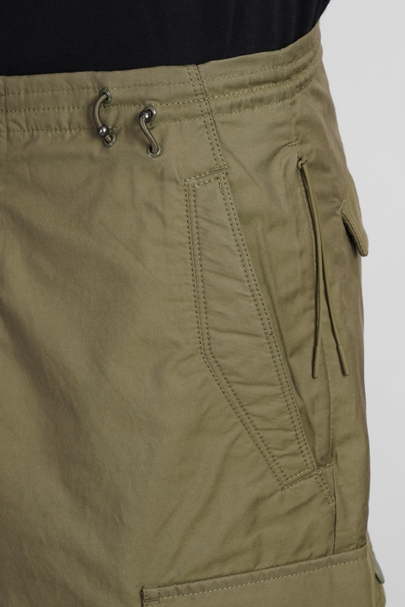 Shop Maharishi Shorts In Green Cotton