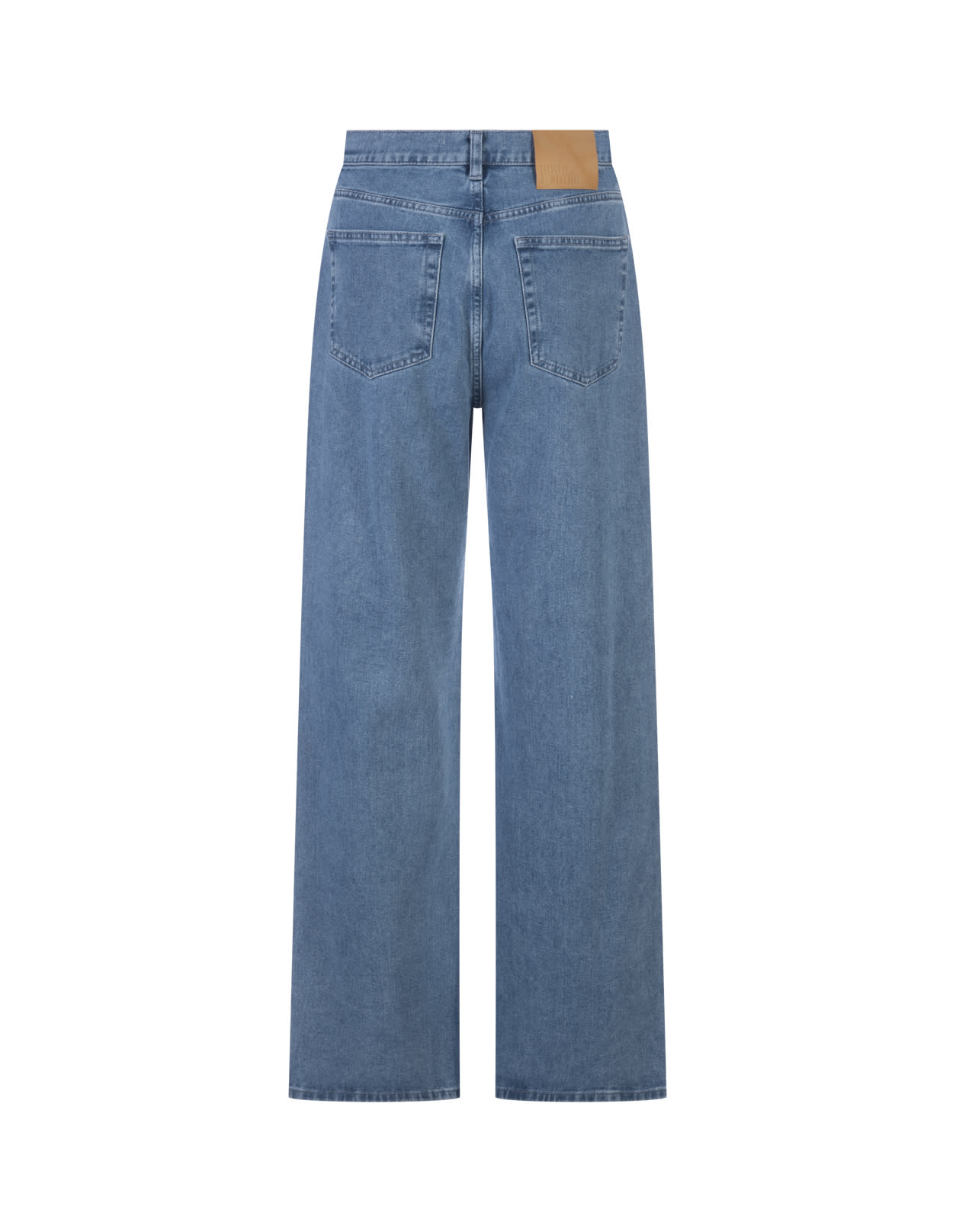 Shop Giuseppe Di Morabito Blue Flare Fit Jeans With Crystals