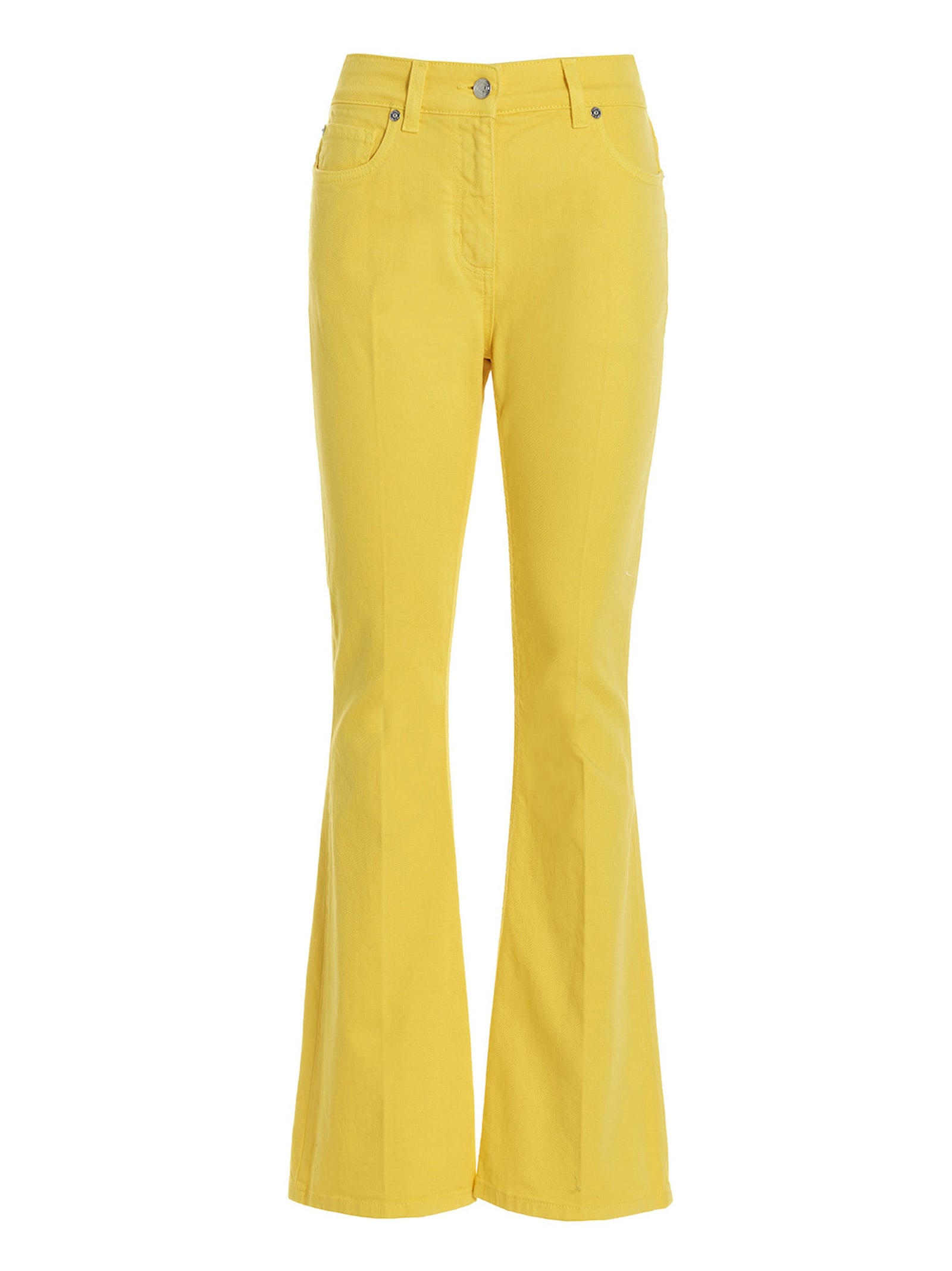 Shop Etro Flared Jeans In Yellow