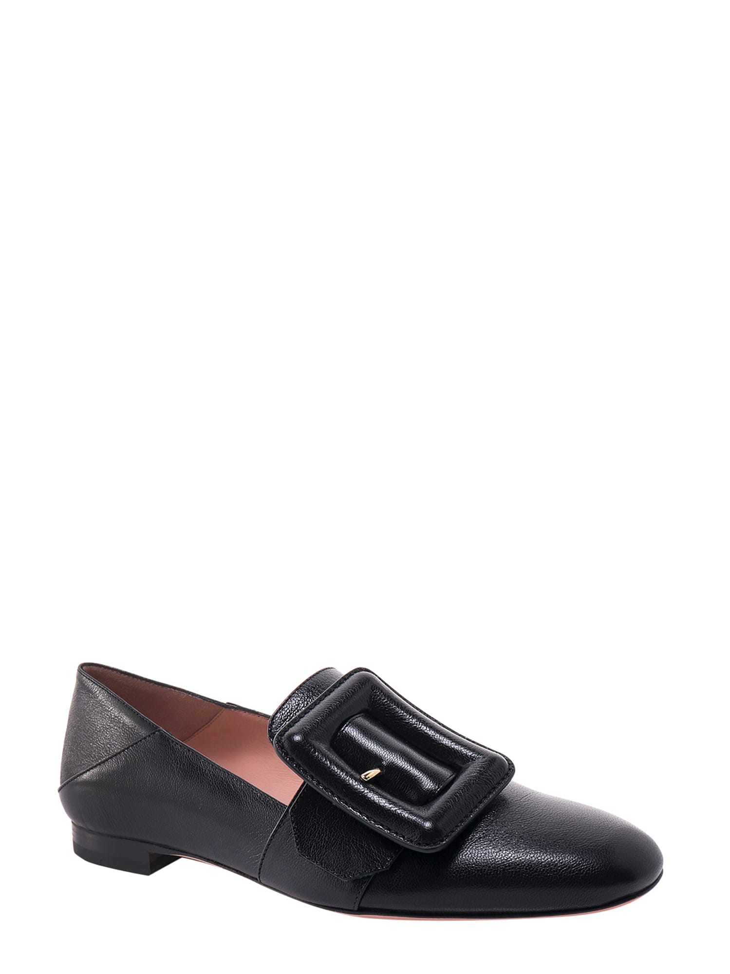 Bally Janelle Buckled Leather Loafers In Black