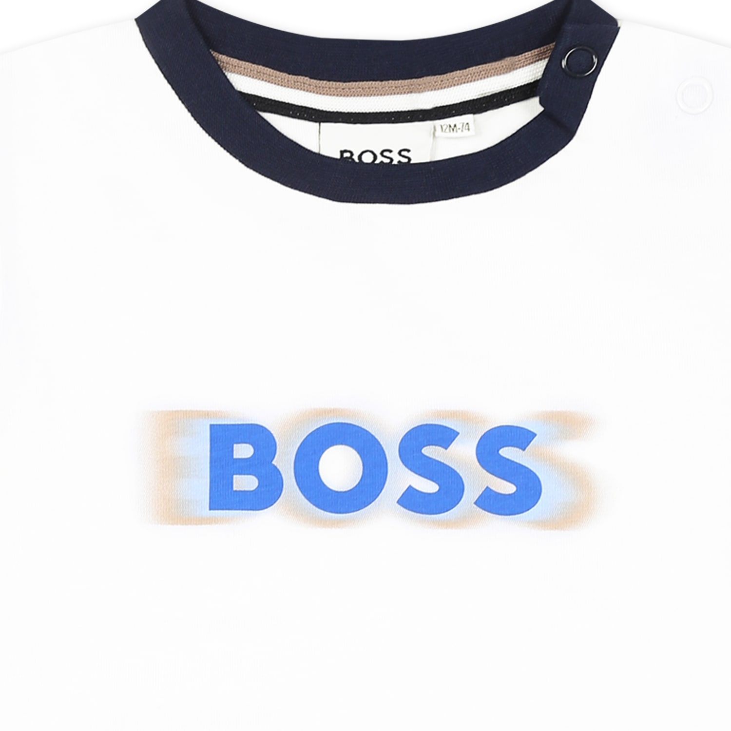 Hugo Boss White T-shirt For Baby Boy With Logo In White