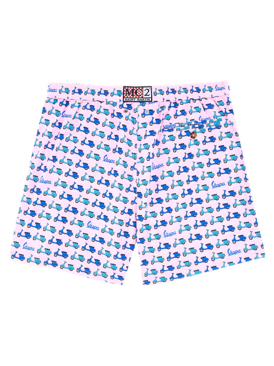 Mc2 Saint Barth Boxer Swimsuit In Pink