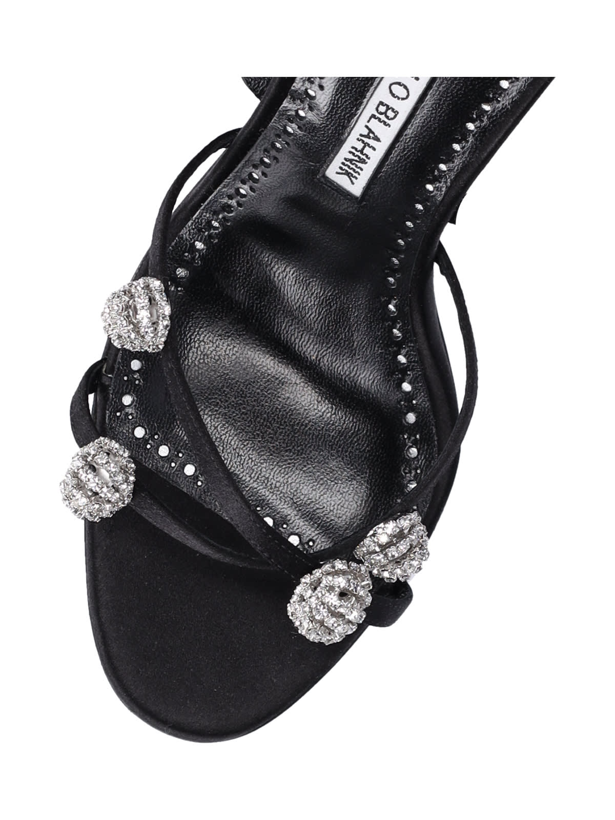 Shop Manolo Blahnik Elsaka Sandals In Black
