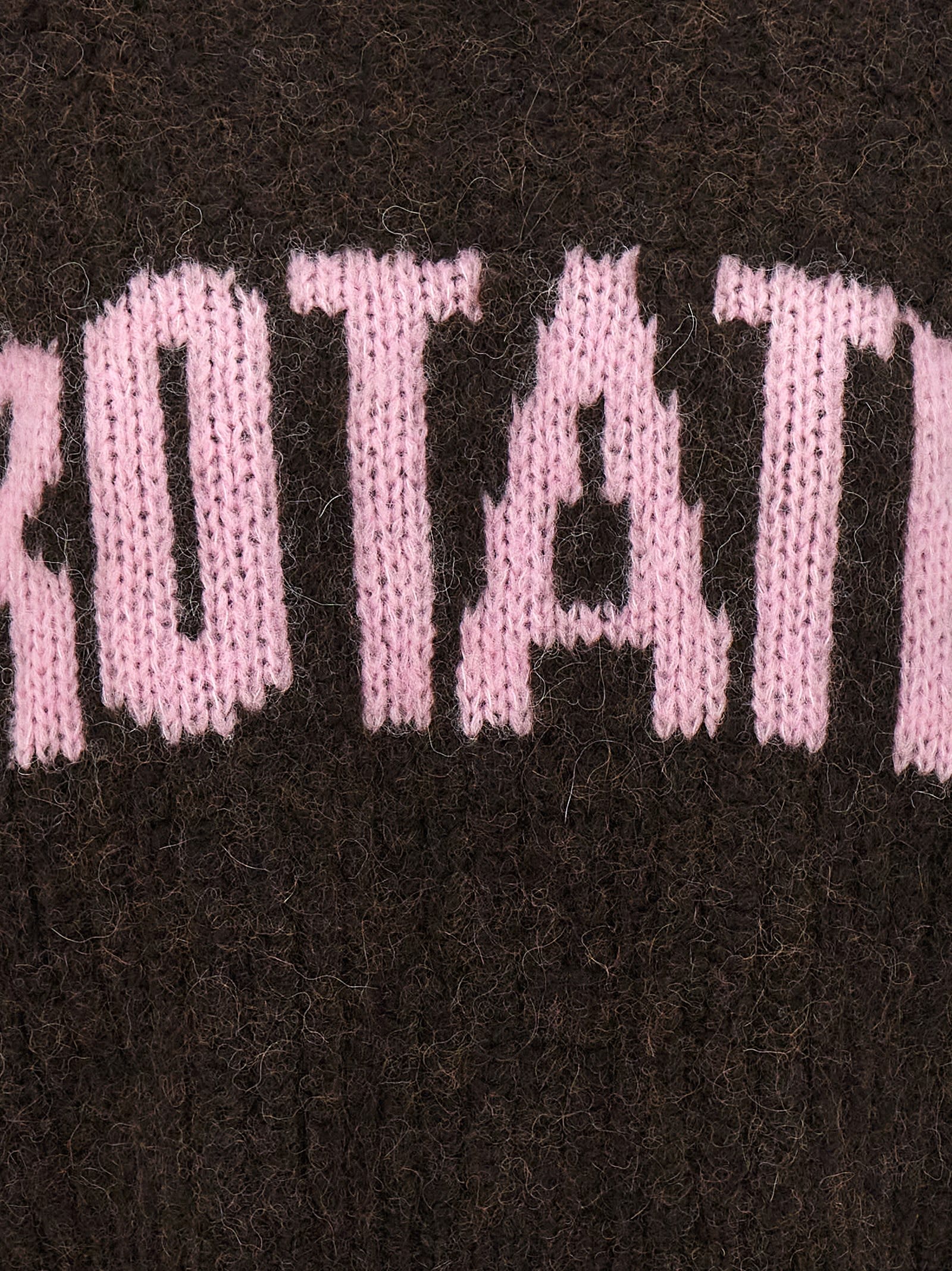 Shop Rotate Birger Christensen Logo Sweater In Brown