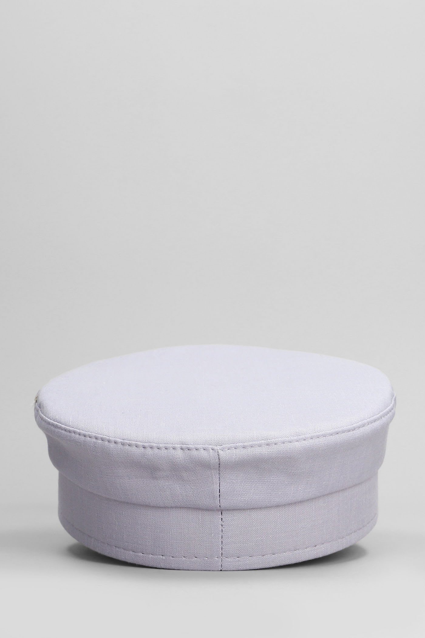 Ruslan Baginskiy Baker Boy Hats In Viola Linen In Gray