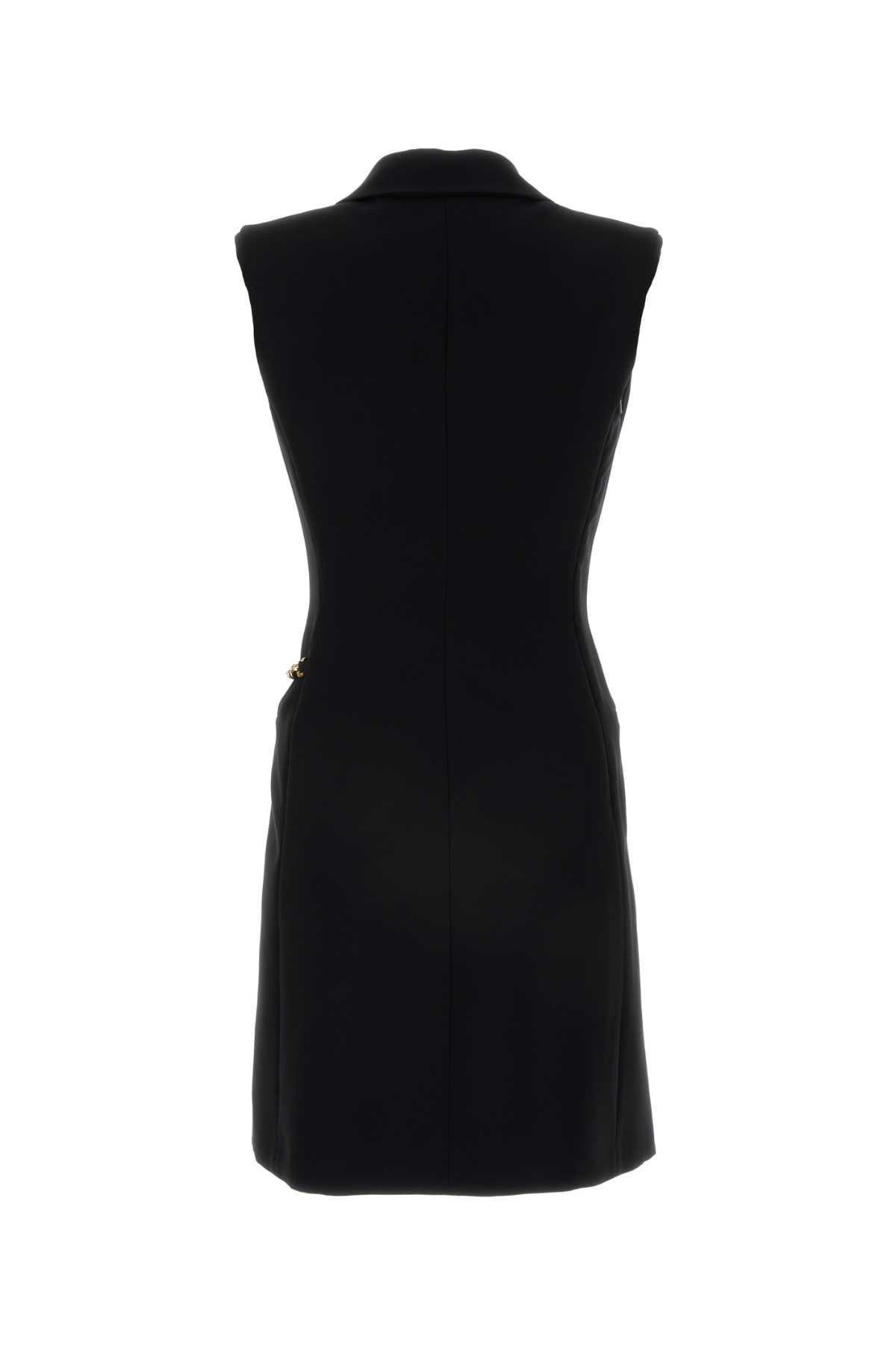 Shop Moschino Black Twill Blazer Dress In Nero