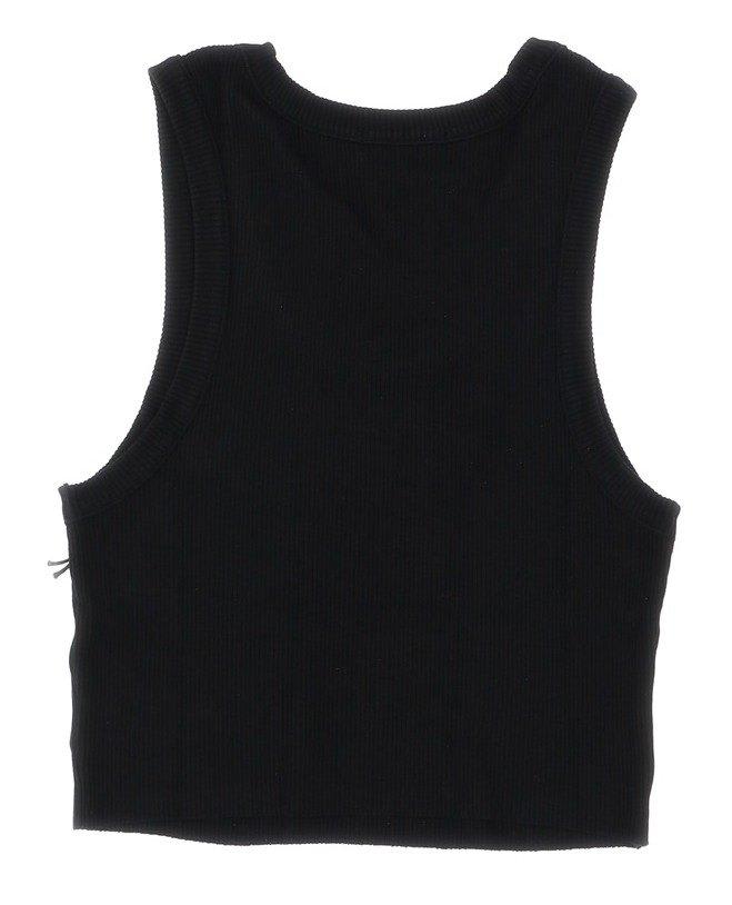 Shop Agolde Fitted Ribbed Tank Top In Blk