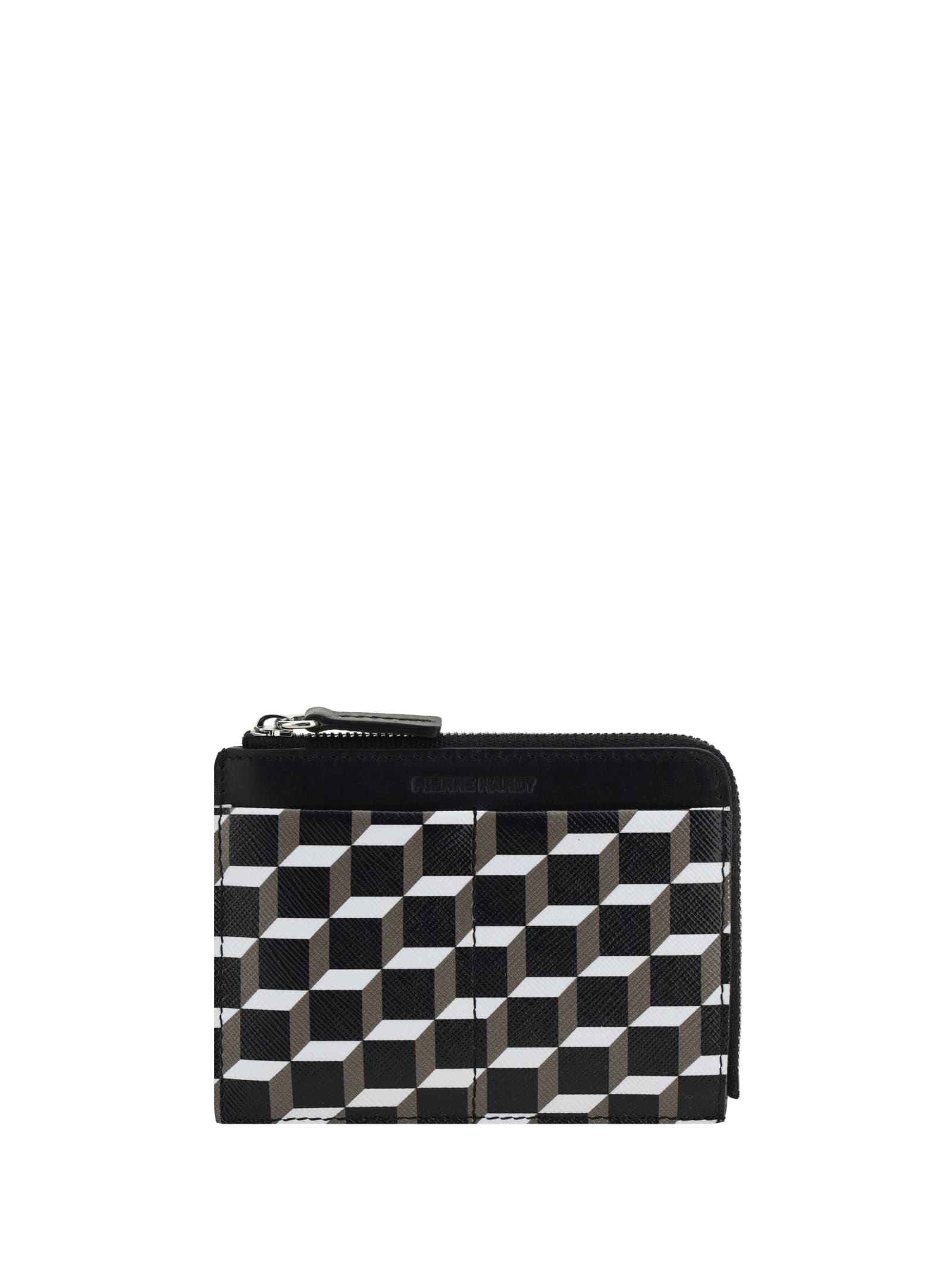 Pierre Hardy Cube Wallet In Black-white-black