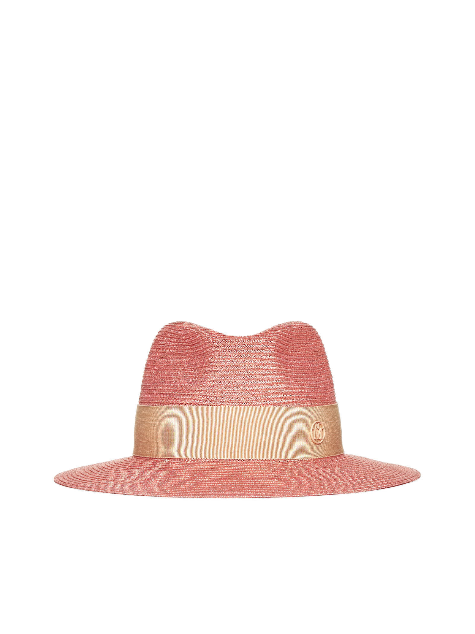 Shop Maison Michel Hat In Peach