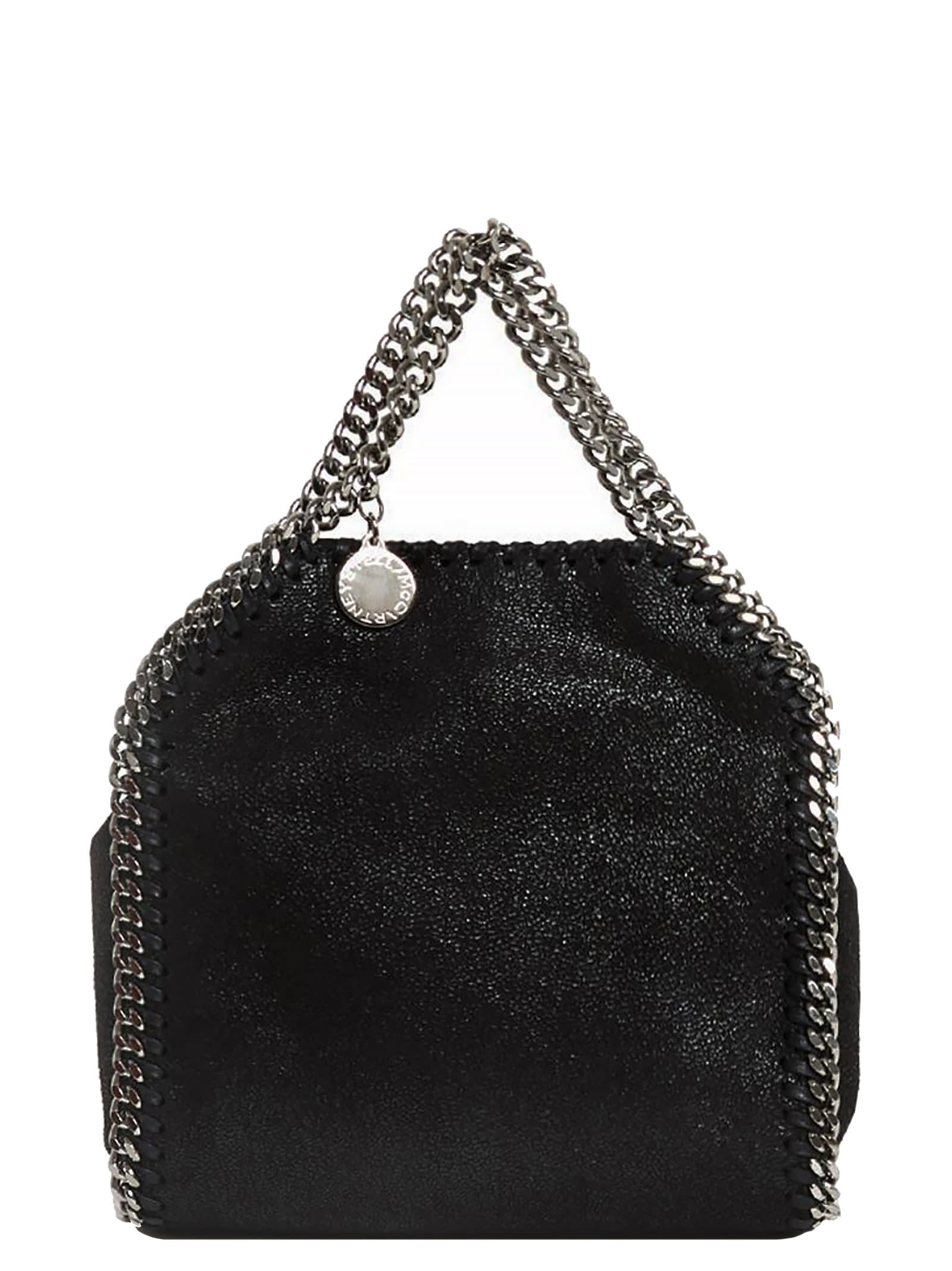 Shop Stella Mccartney Falabella Tiny Tote Handbag In Black