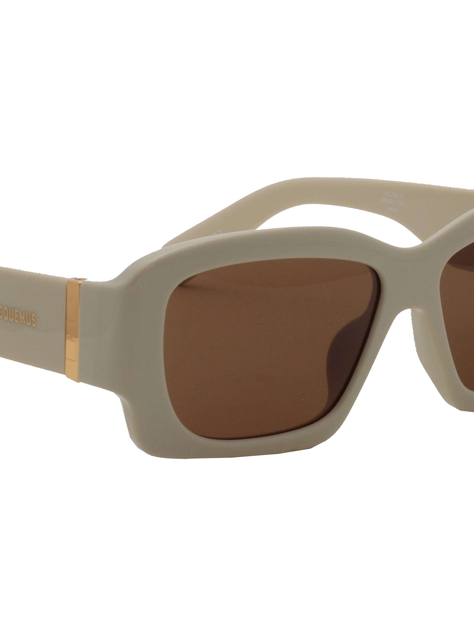 Jacquemus Cruise Style Rectangular Frame Sunglasses In Brown