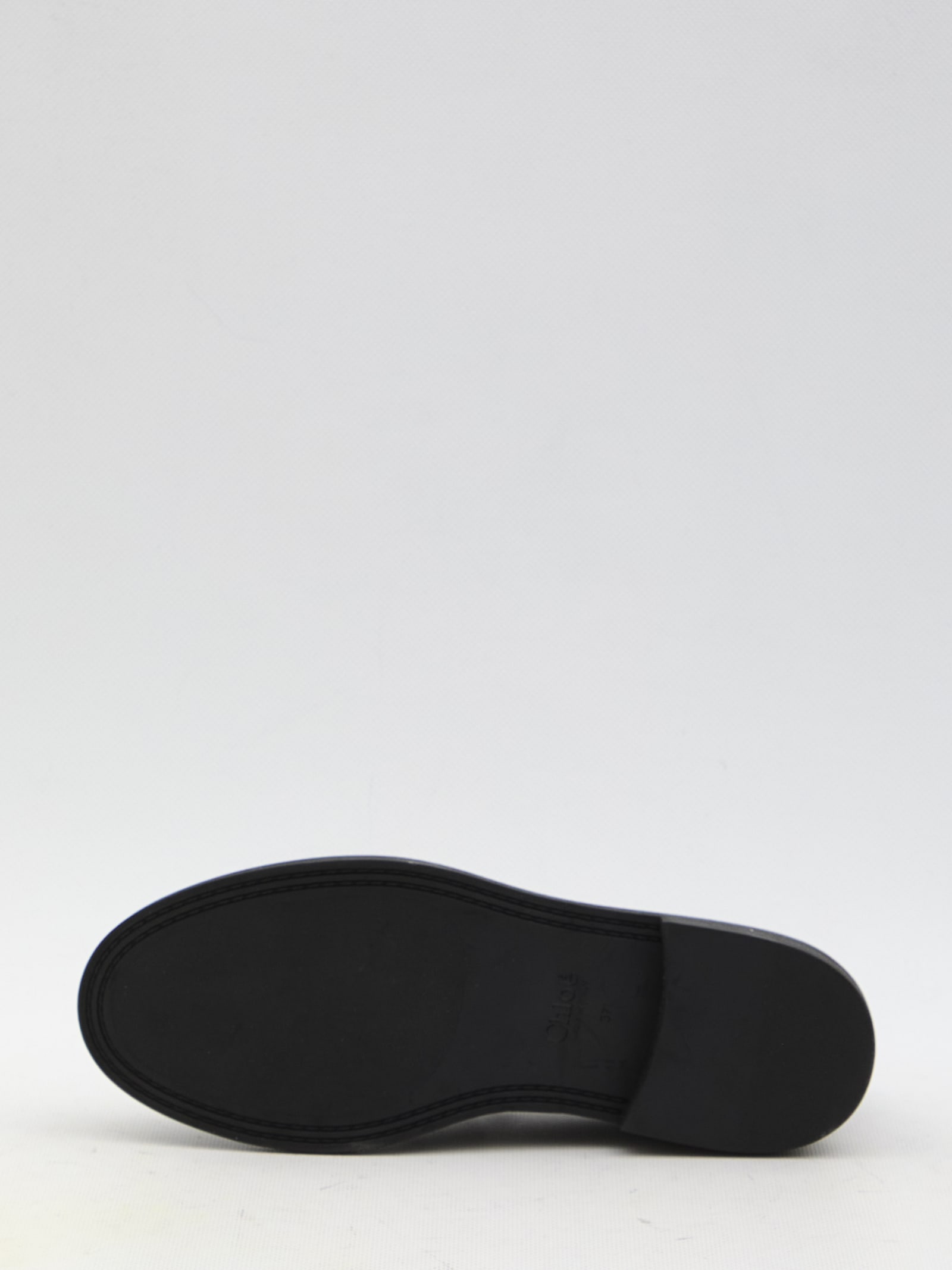 Chloé Marcie Black Brushed Calf Leather Loafer In Multi