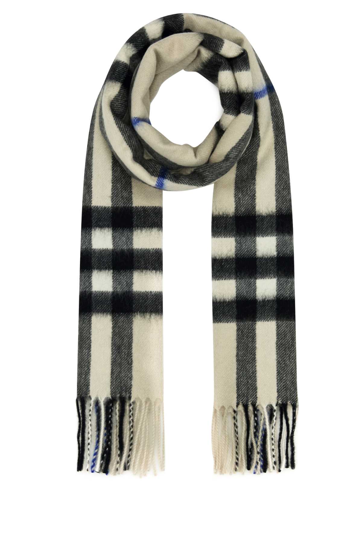 Shop Burberry Embroidered Cashmere Scarf In Lichen