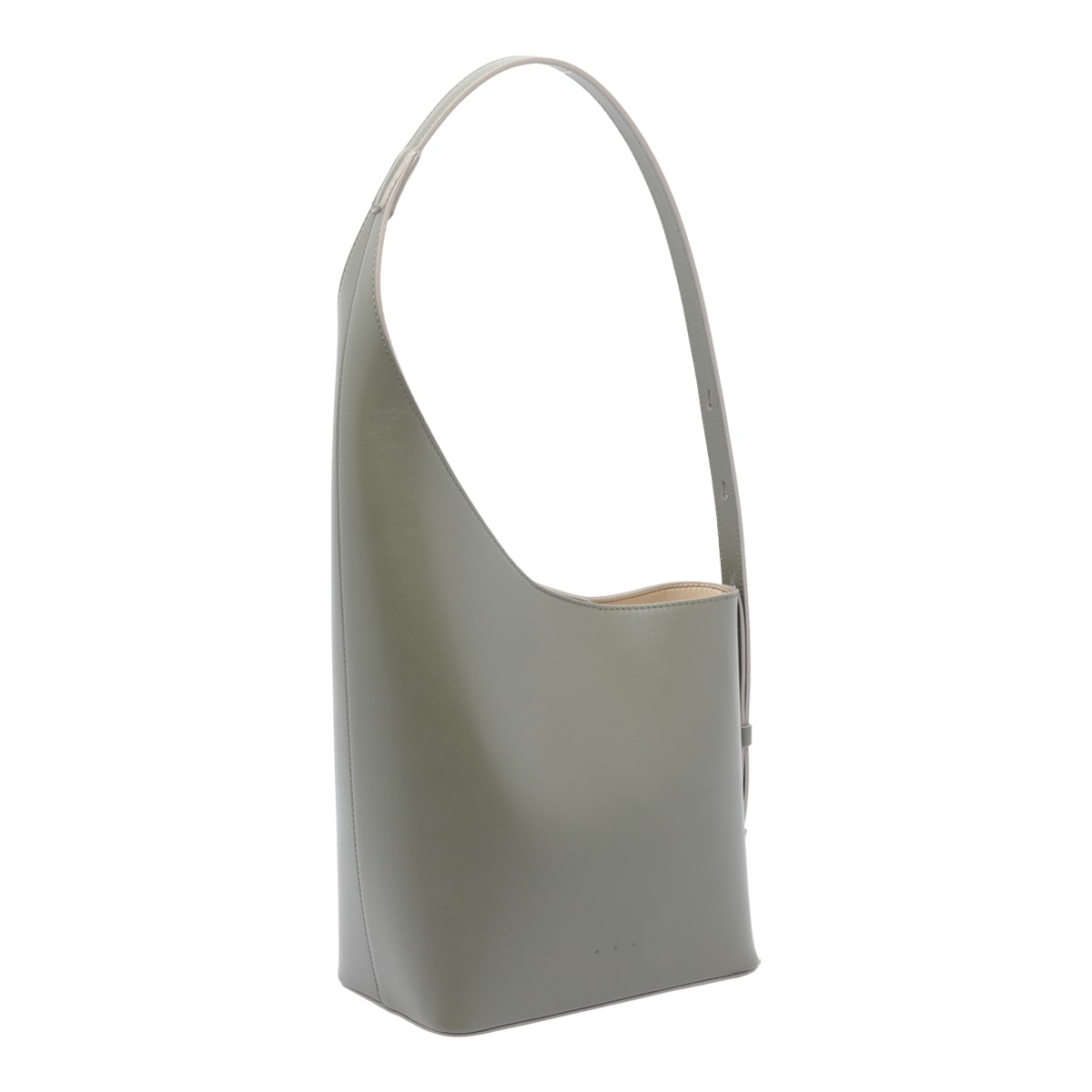 Aesther Ekme Demi Lune Calfskin Leather Bucket Bag In Green