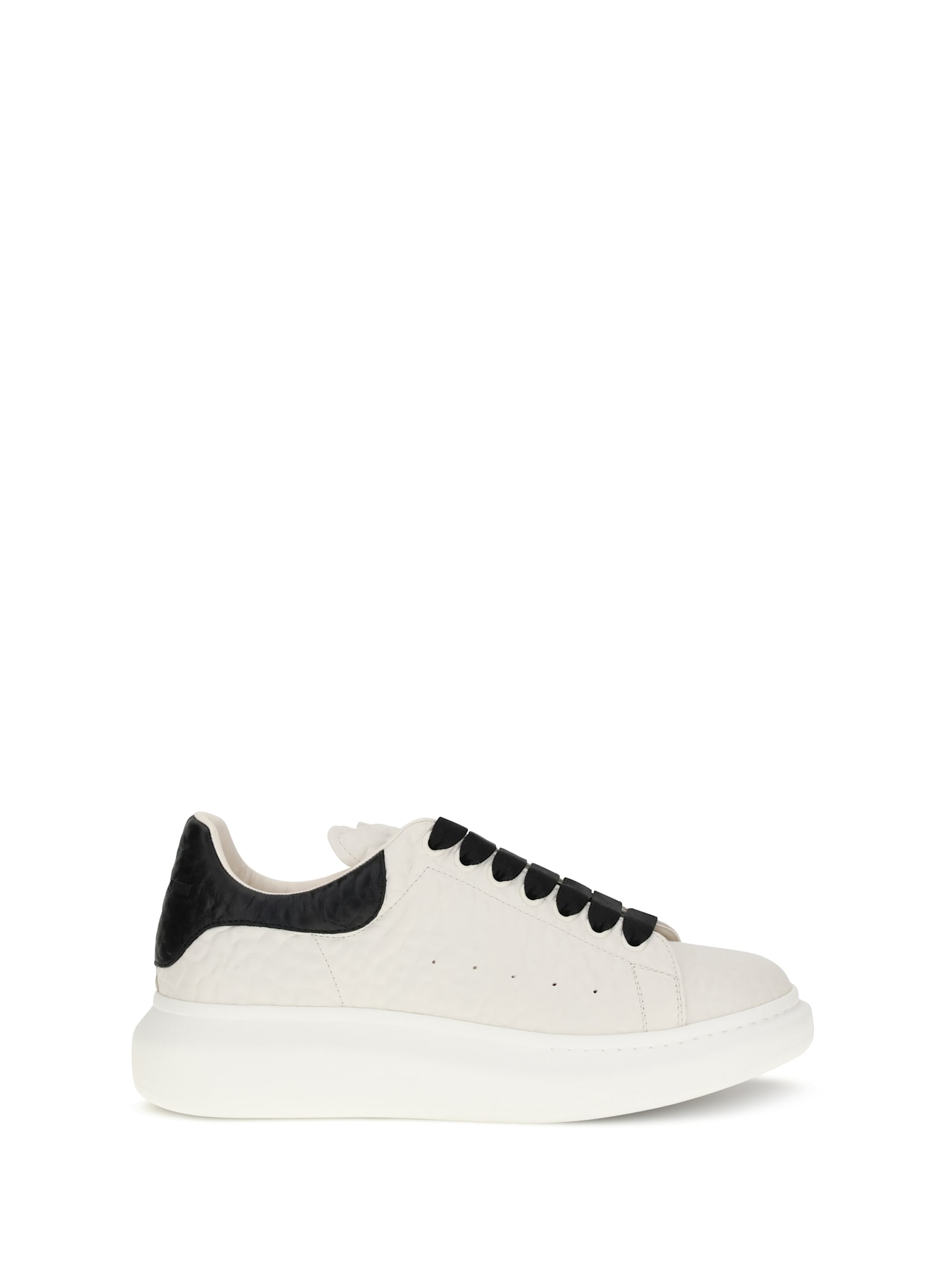 Alexander Mcqueen Leather Sneakers With Contrasting Heel Tab