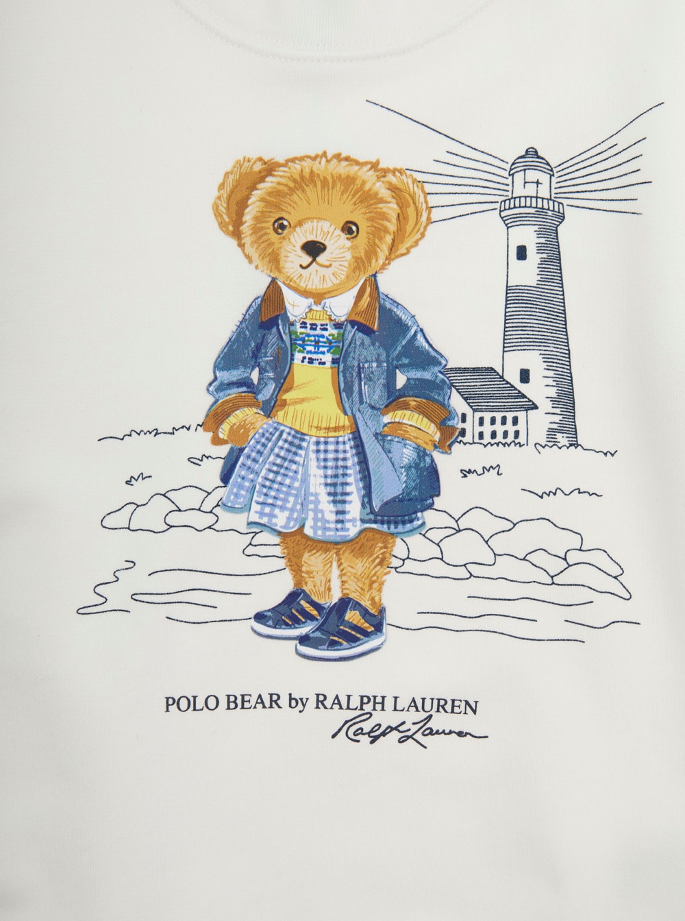 Polo Ralph Lauren White Sweatshirt With Maxi Logo Print On The Front And Logo Lettering On The Front In Cotton Blend G In White