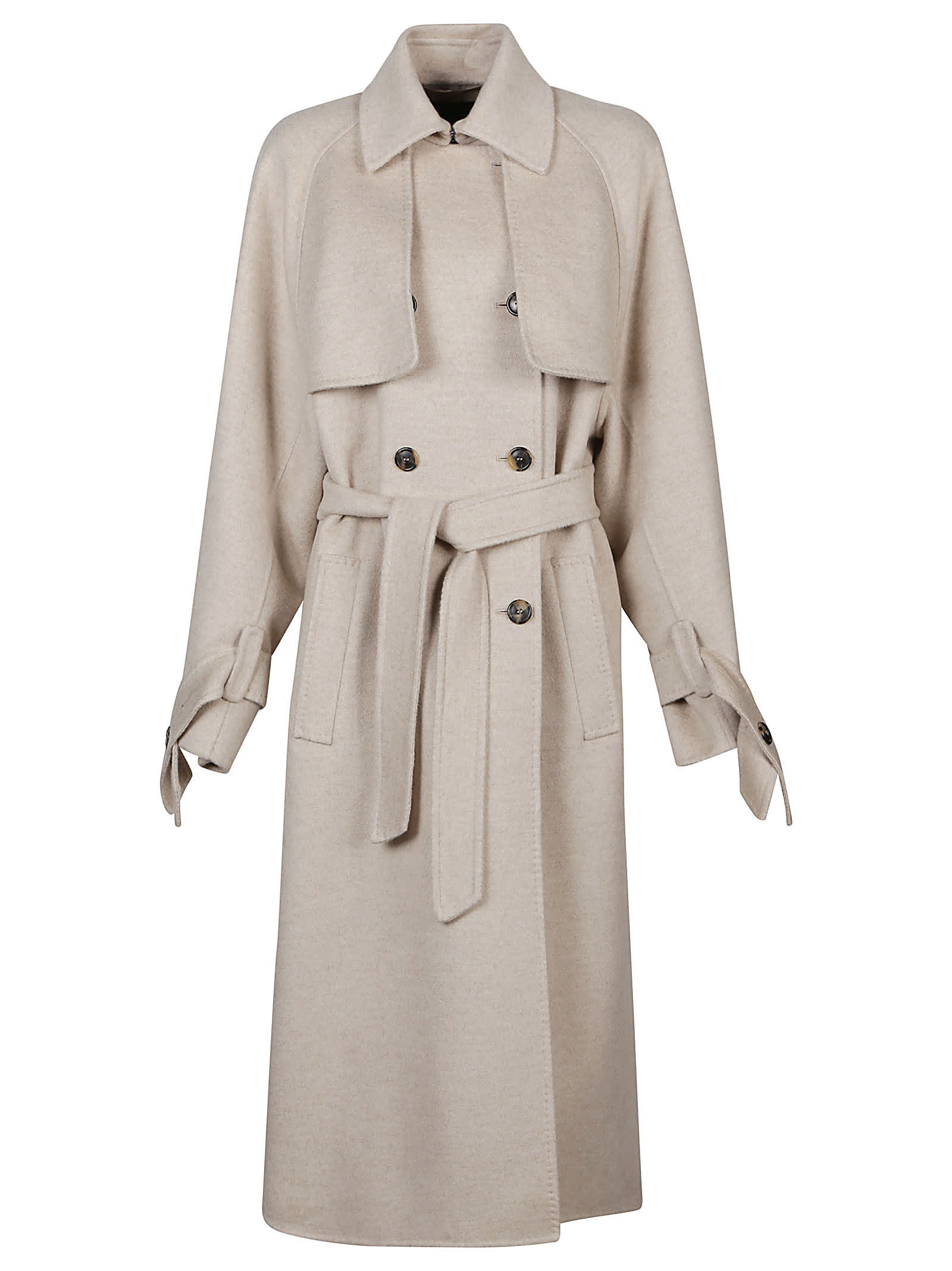 Shop Max Mara Falcone Coat In Cacha Chiaro