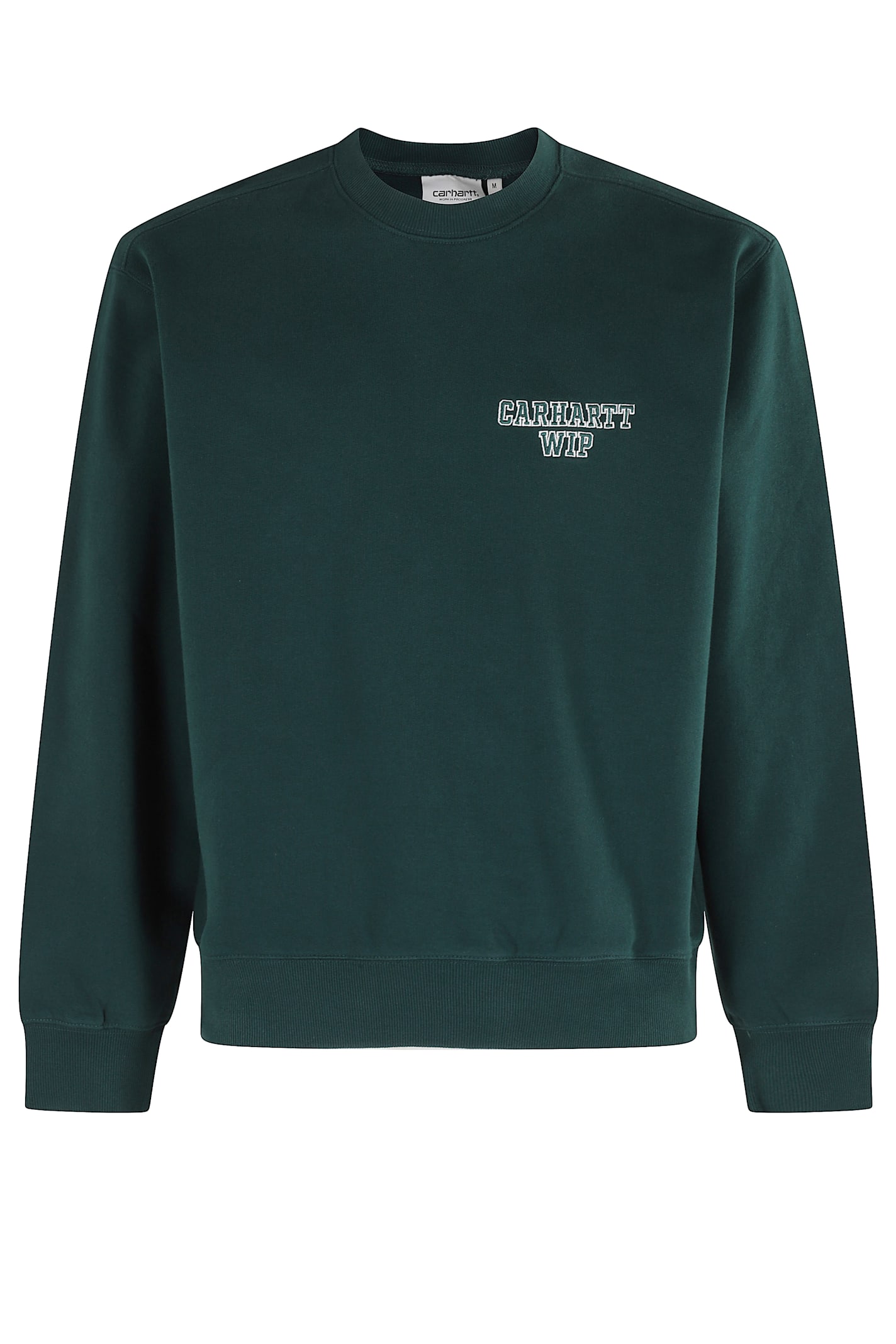 Carhartt Ip Mens Dark Fir Alumni Brand-embroidery Cotton-jersey Sweatshirt In Green