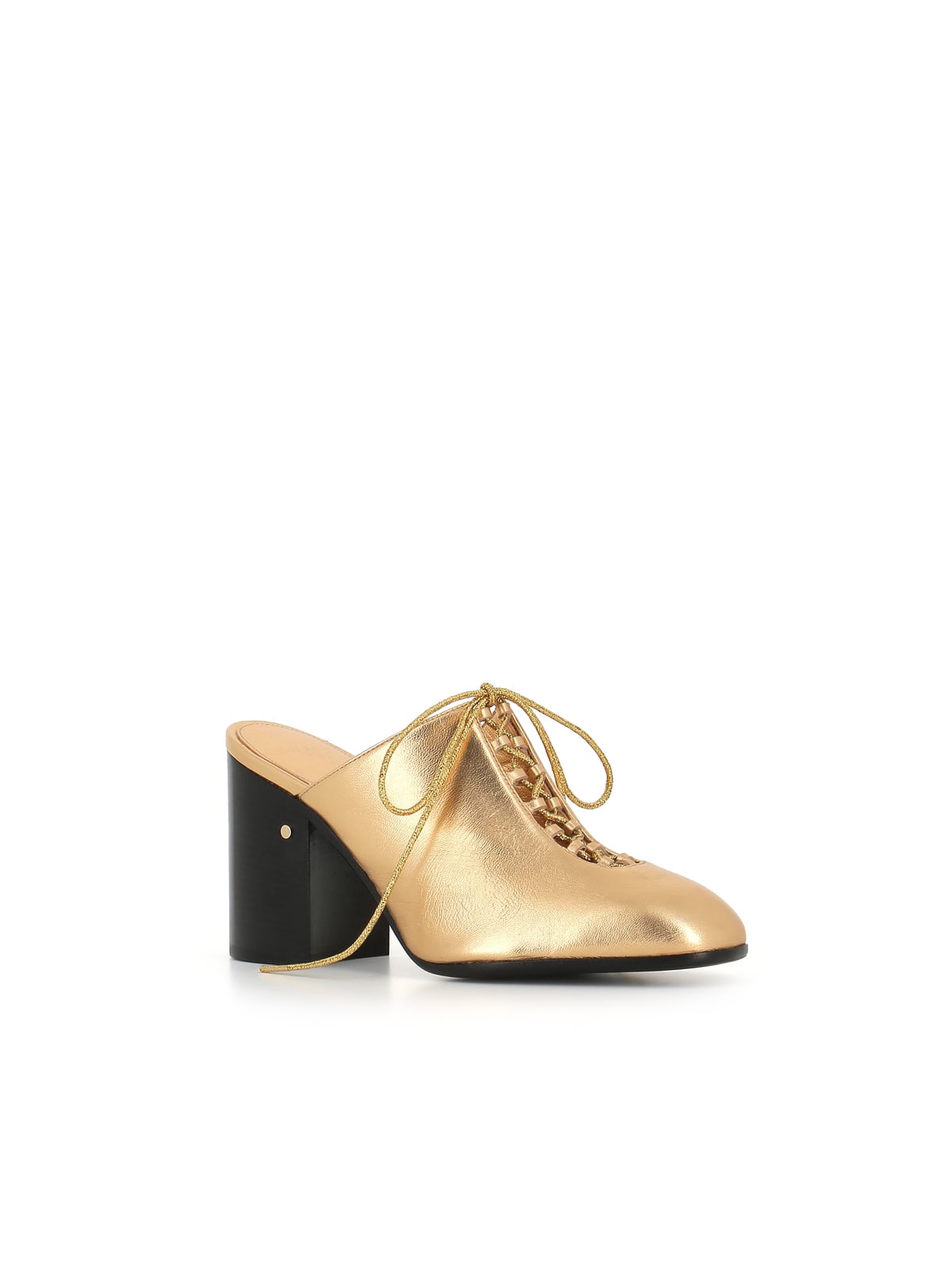 Shop Laurence Dacade Sabot Jaimie In Gold