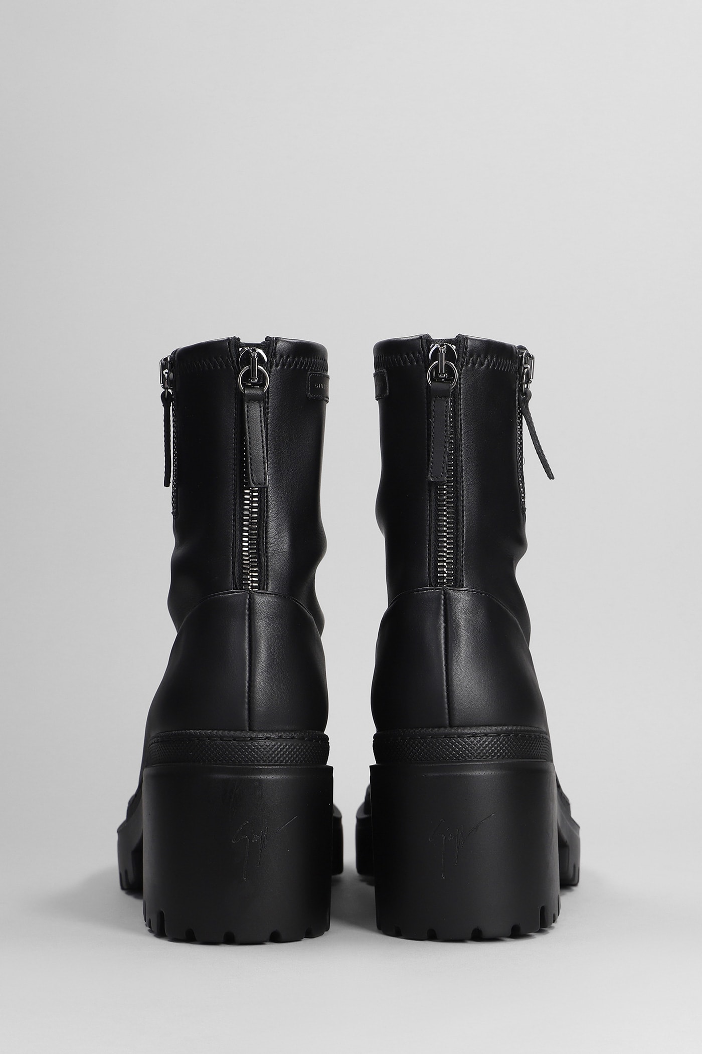 Shop Giuseppe Zanotti Martini Combat Boots In Black Leather