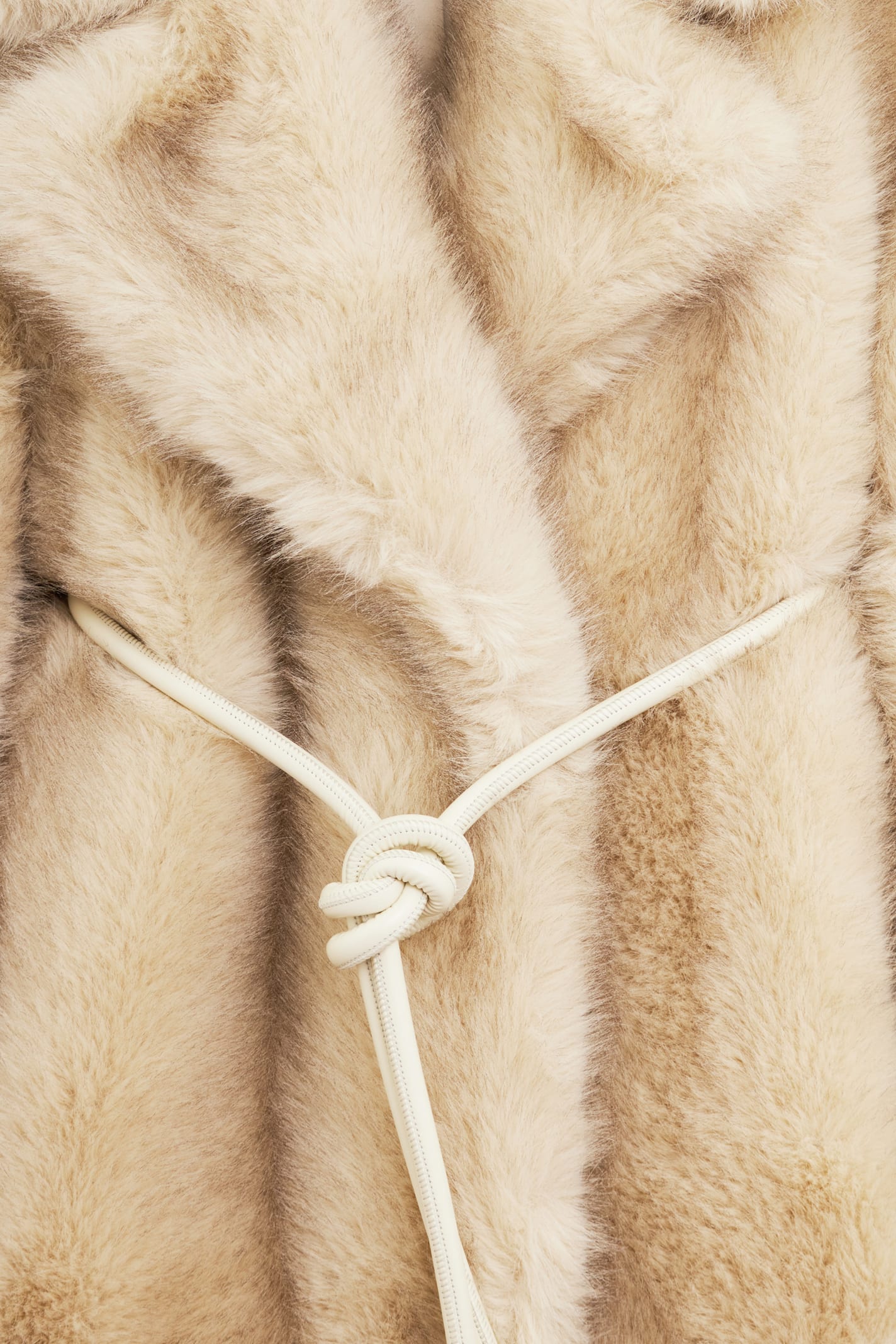 Sportmax Faux Fur Coat With Belt Rosaria In Metallic