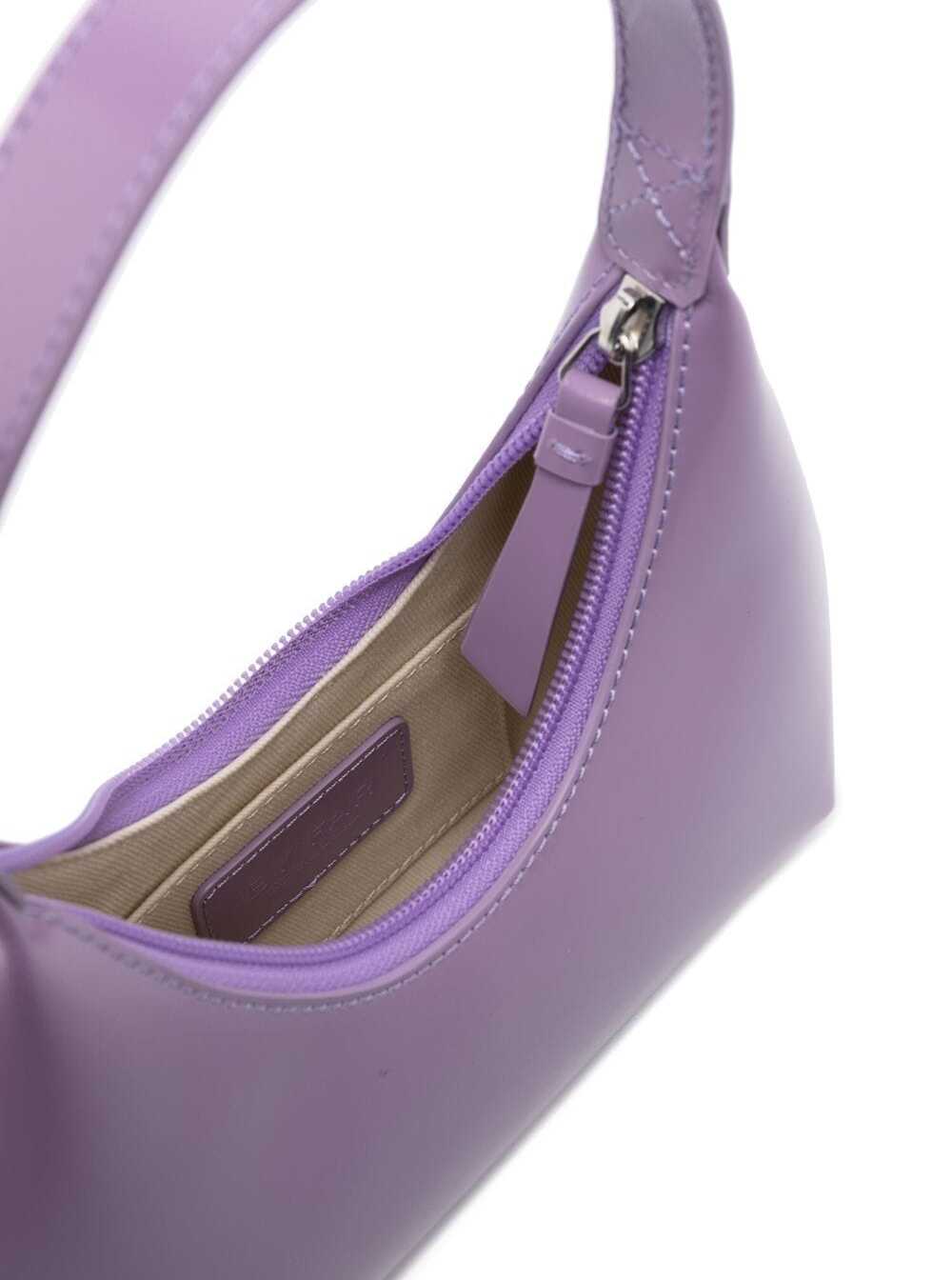 Shop By Far Baby Amber Light Purple Shoulder Bag In Shiny Leather Woman  In Violet