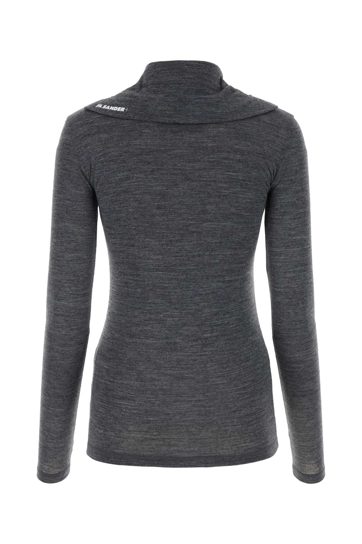 Shop Jil Sander Dark Grey Polyester Blend Sweater In 028