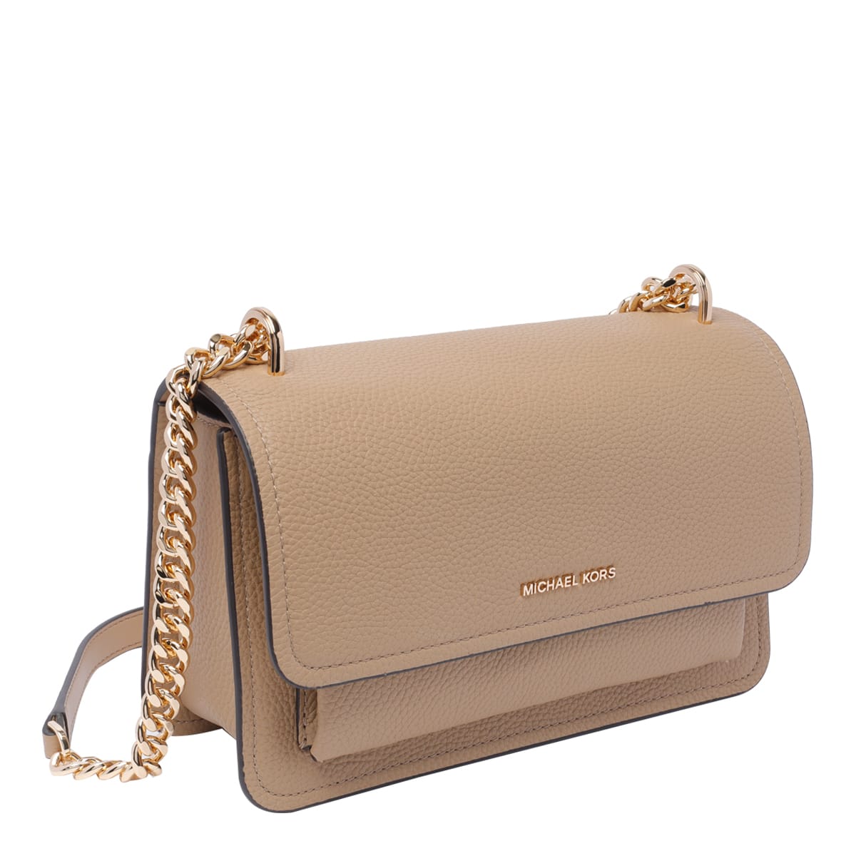 Shop Michael Kors Large Claire Shoulder Bag In Camel