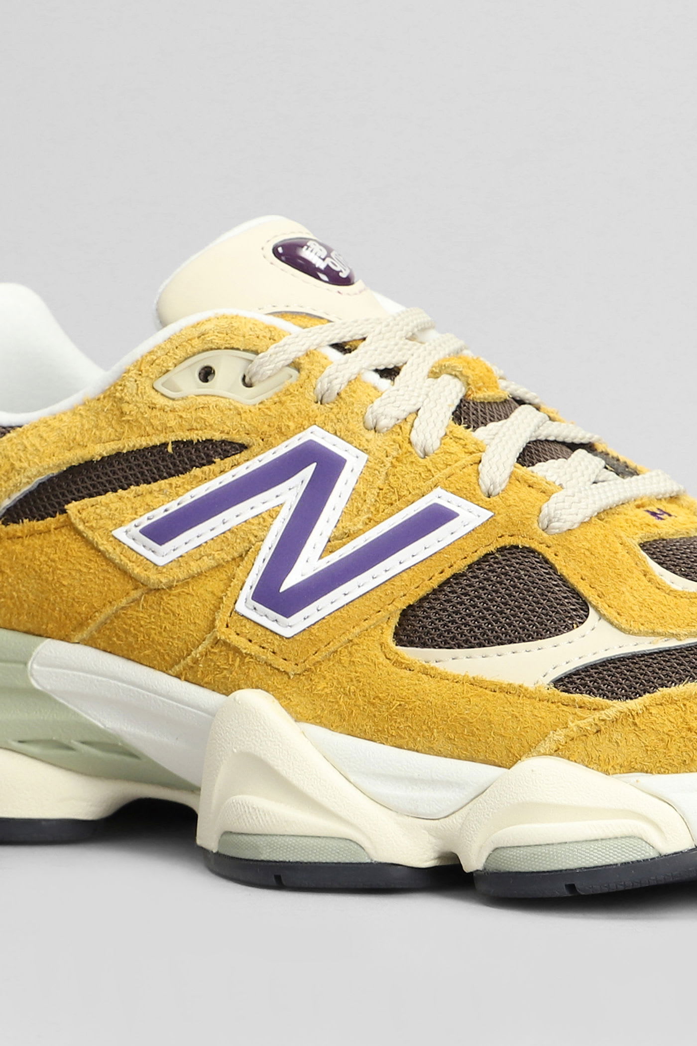 New Balance 9060 Sneakers In Yellow Suede And Fabric In Yellow