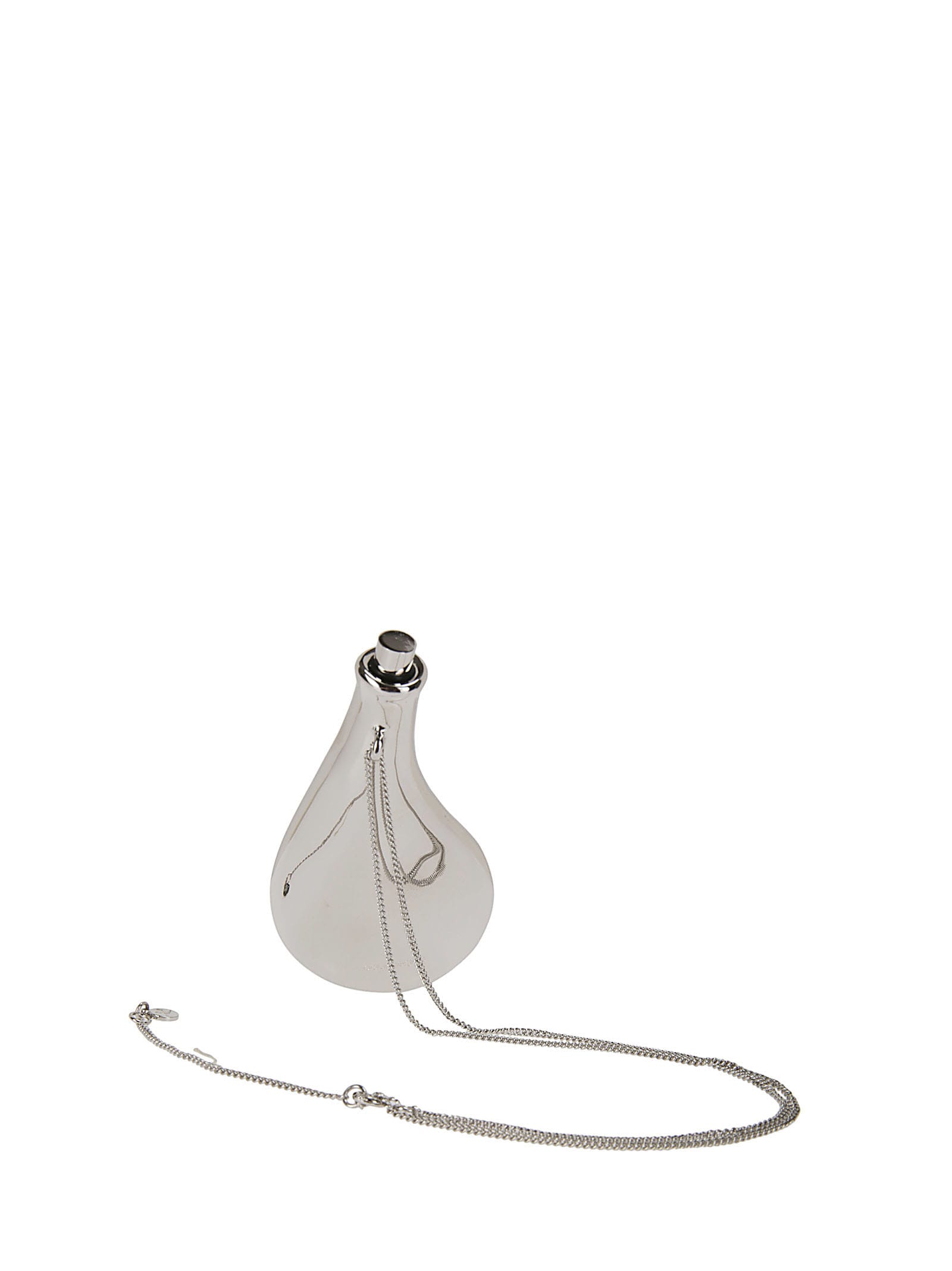 Shop Courrèges Flask Metal Chain Necklace In Silver