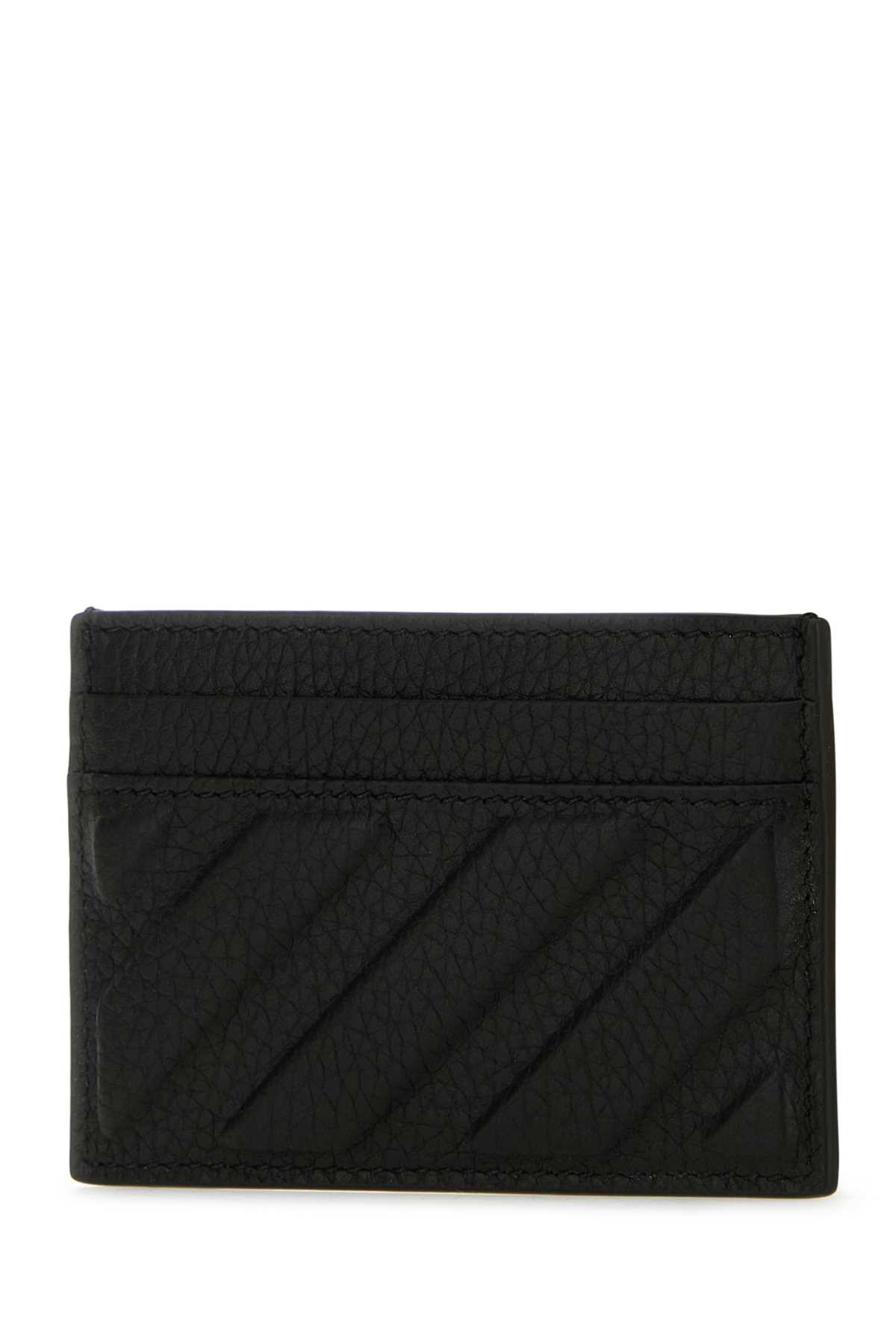 Shop Off-white Black Leather Card Holder In 1000