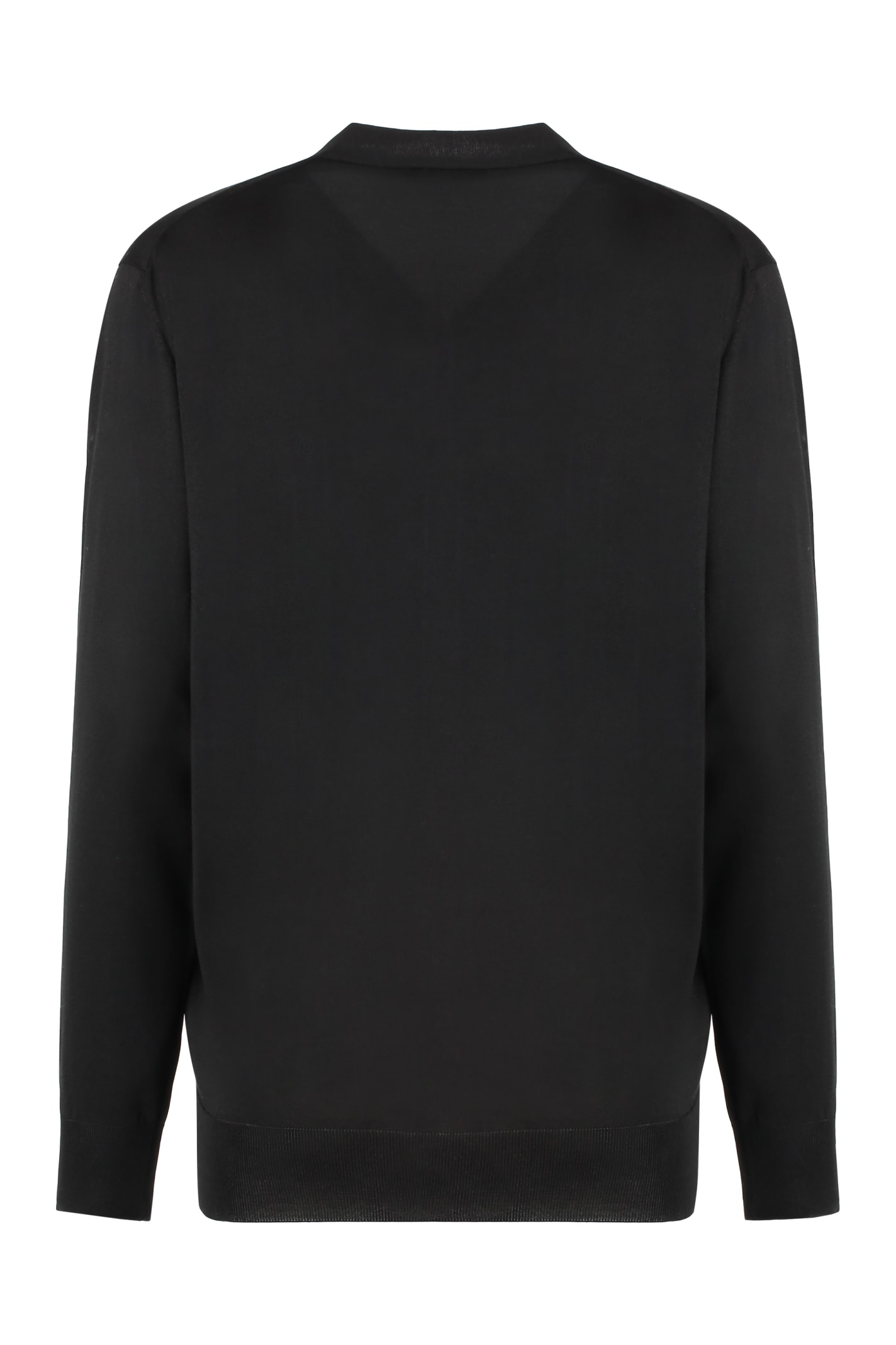 Shop Prada Cardigan In Silk In Black