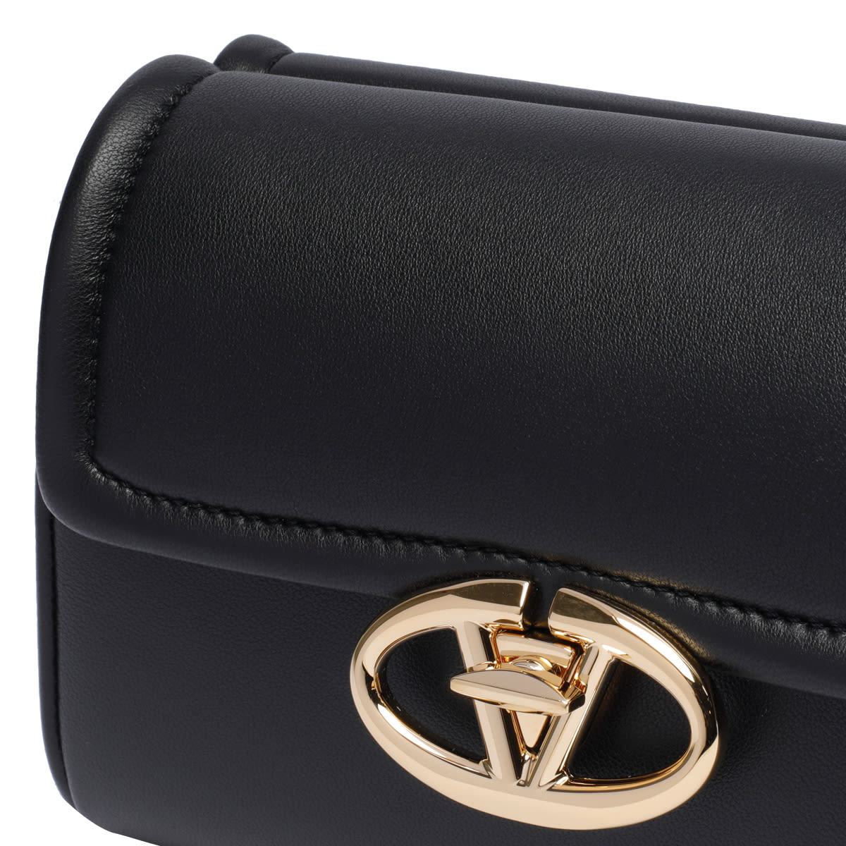Valentino Vlogo Locker Shoulder Bag In Black