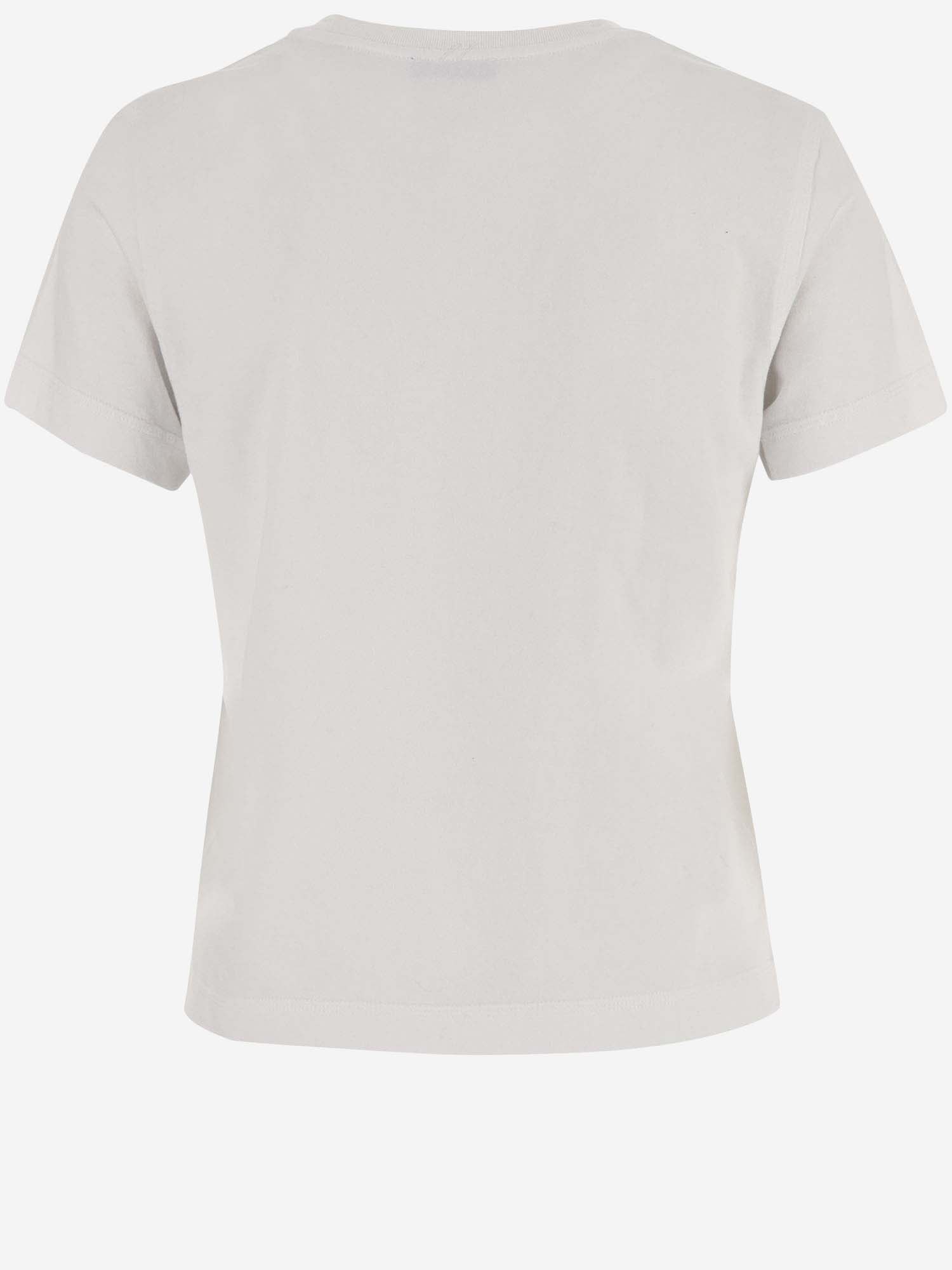Shop Burberry Cotton T-shirt With Knight Pattern In White