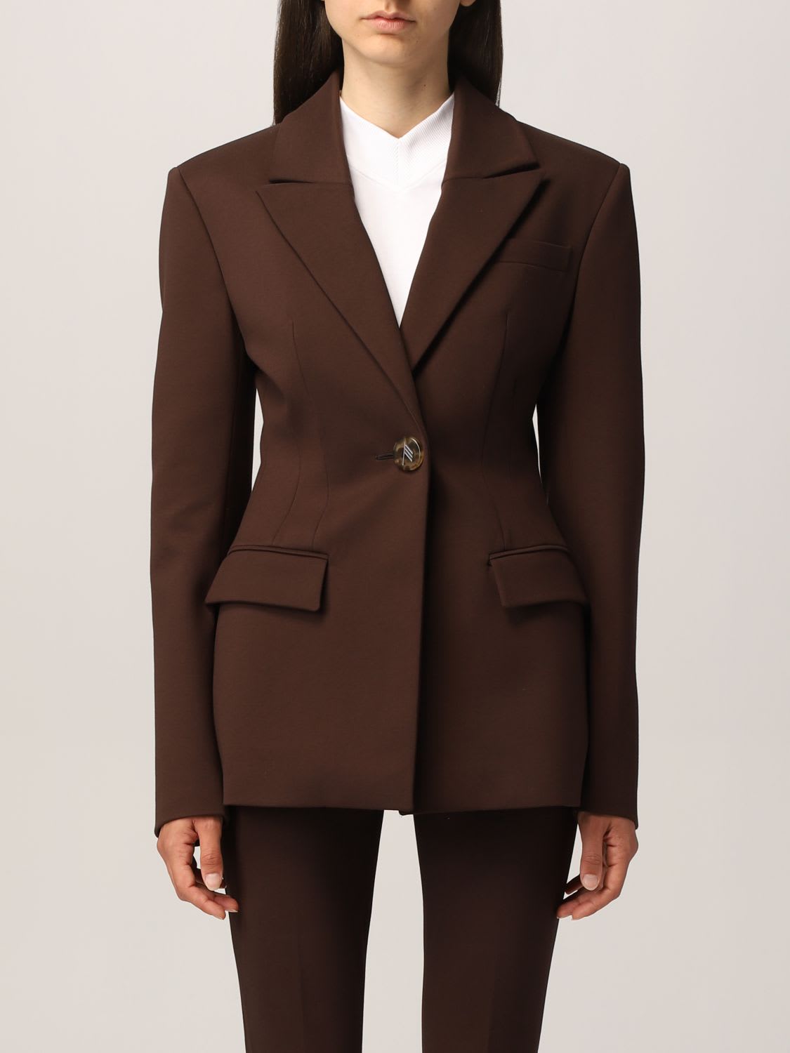 Photo of  The Attico Blazer The Attico Slim Blazer In Stretch Jersey- shop The Attico jackets online sales