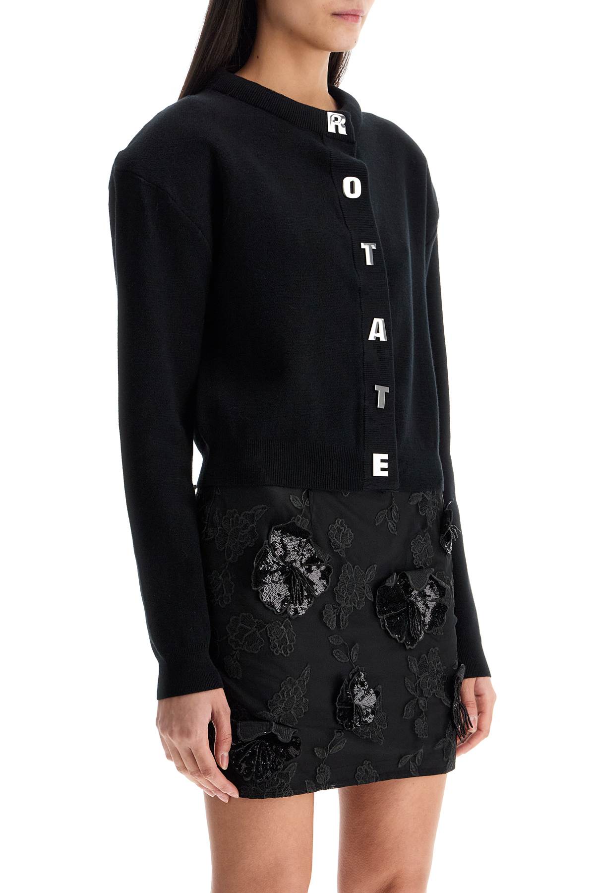 Rotate Birger Christensen Firm Knit Sweaters And Cardigans In Black (black)