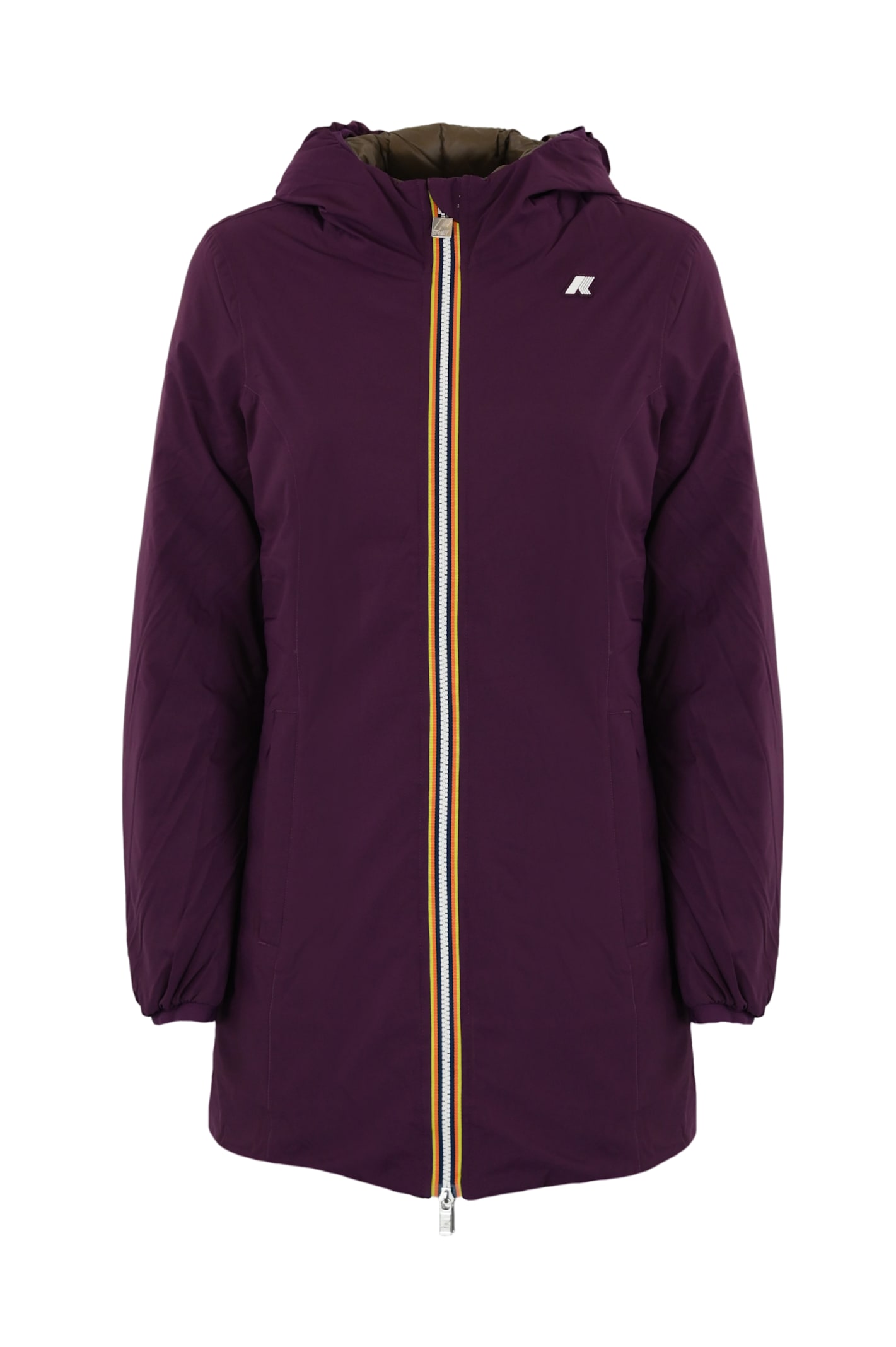 Shop K-way Denise St Thermo Reversible Jacket In Violet Dk P -brown G